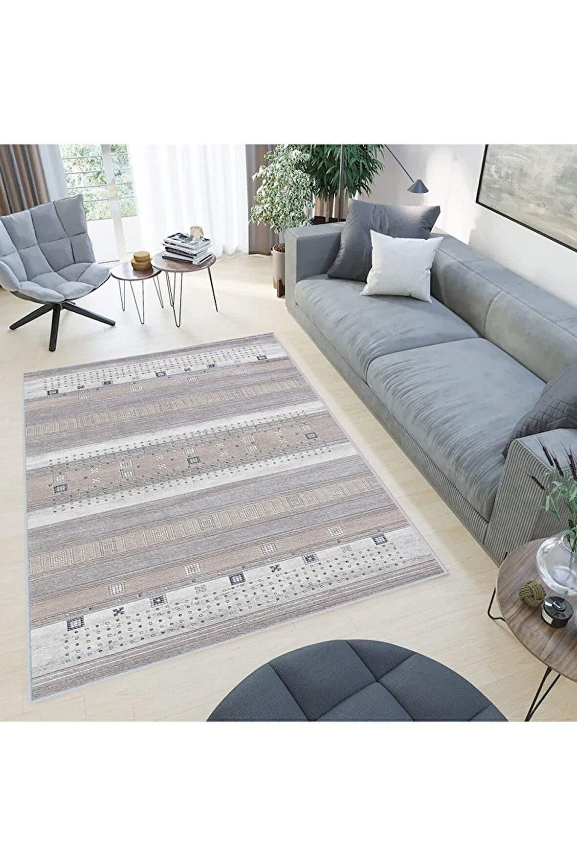 Dijital Baskı Yıkanabilir Kaymaz Taban Salon Halısı Ve Yolluk RVG0427