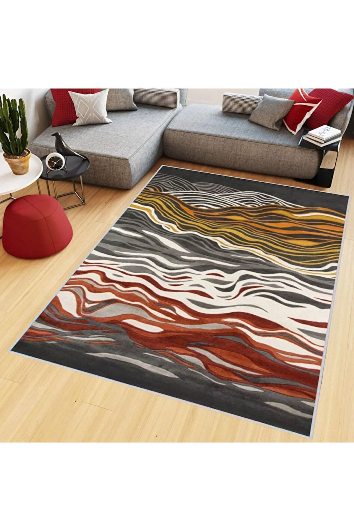 Dijital Baskı Yıkanabilir Kaymaz Taban Salon Halısı Ve Yolluk RVG0431