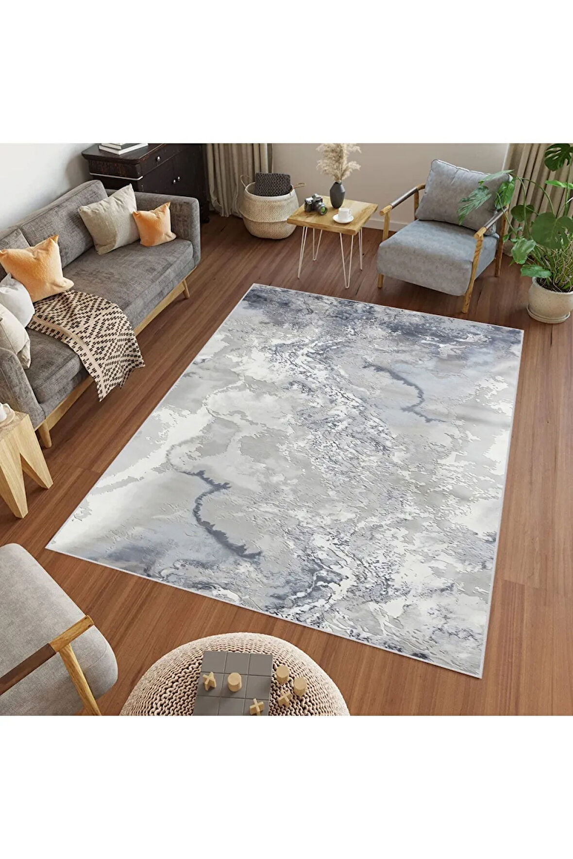 Dijital Baskı Yıkanabilir Kaymaz Taban Salon Halısı Ve Yolluk RVG0440