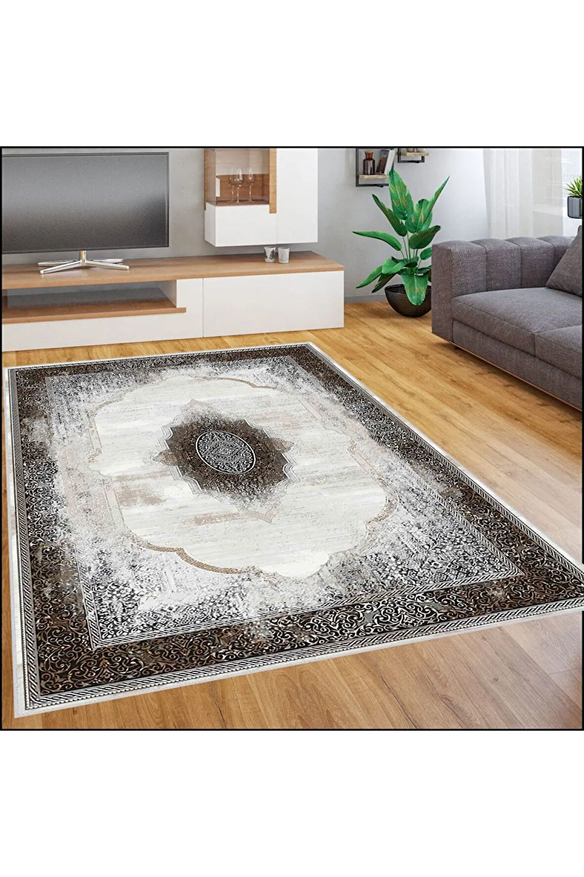 Dijital Baskı Yıkanabilir Kaymaz Taban Salon Halısı Ve Yolluk RVG0443