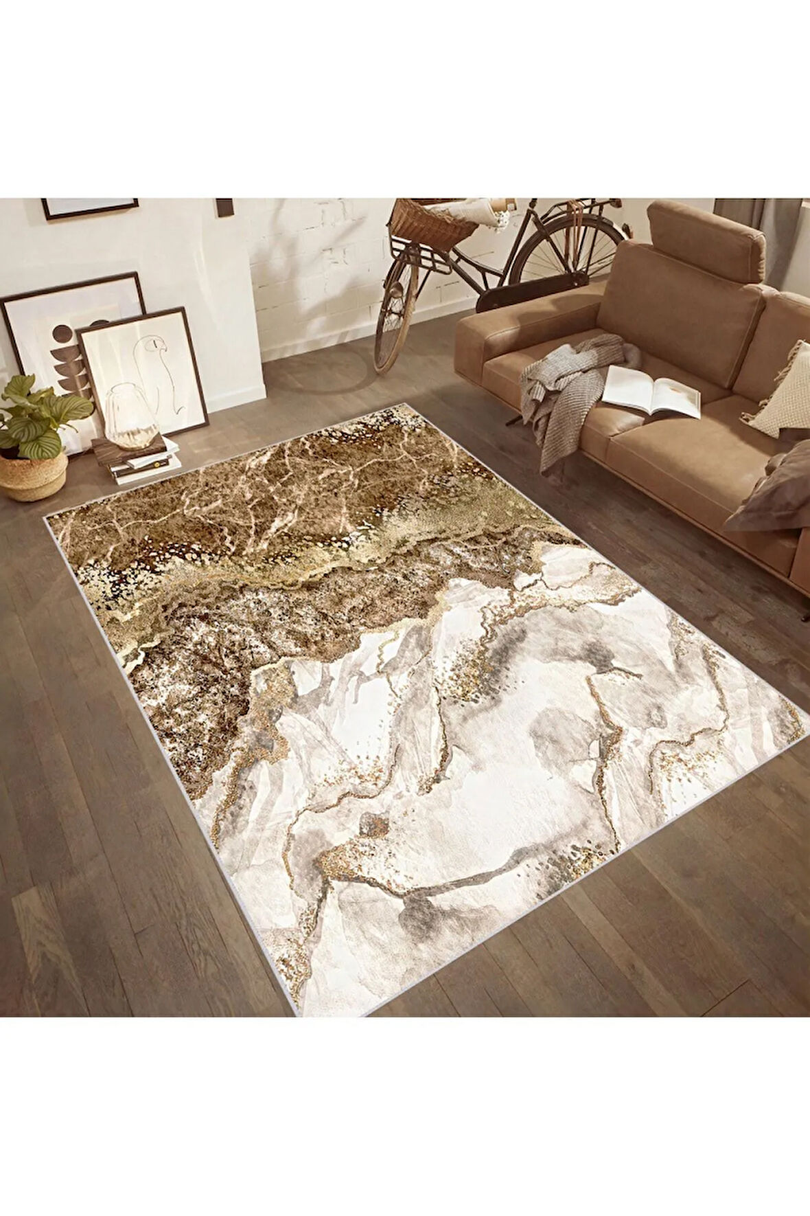 Dijital Baskı Yıkanabilir Kaymaz Taban Salon Halısı Ve Yolluk RVG0448