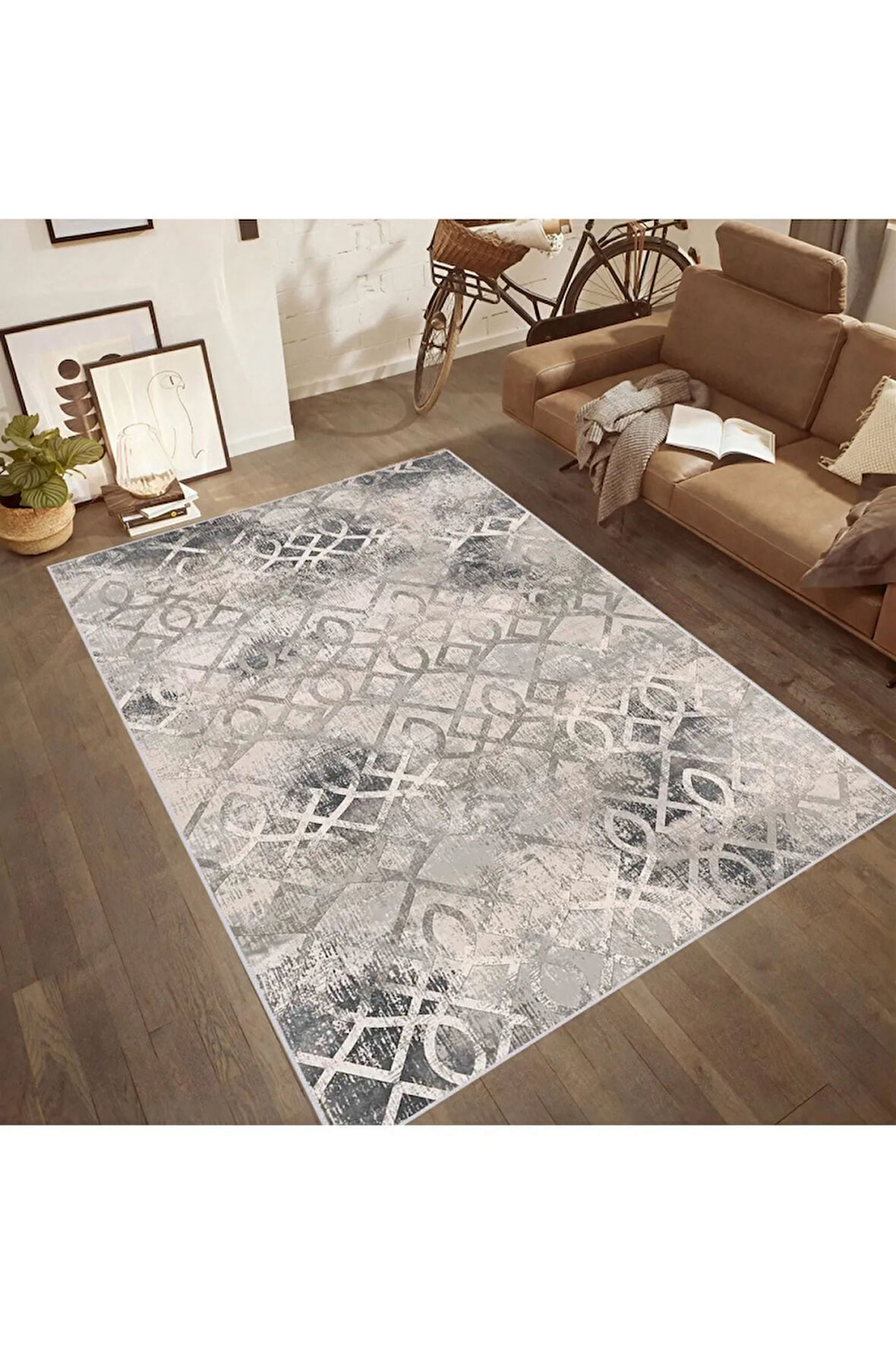 Dijital Baskı Yıkanabilir Kaymaz Taban Salon Halısı Ve Yolluk RVG0458