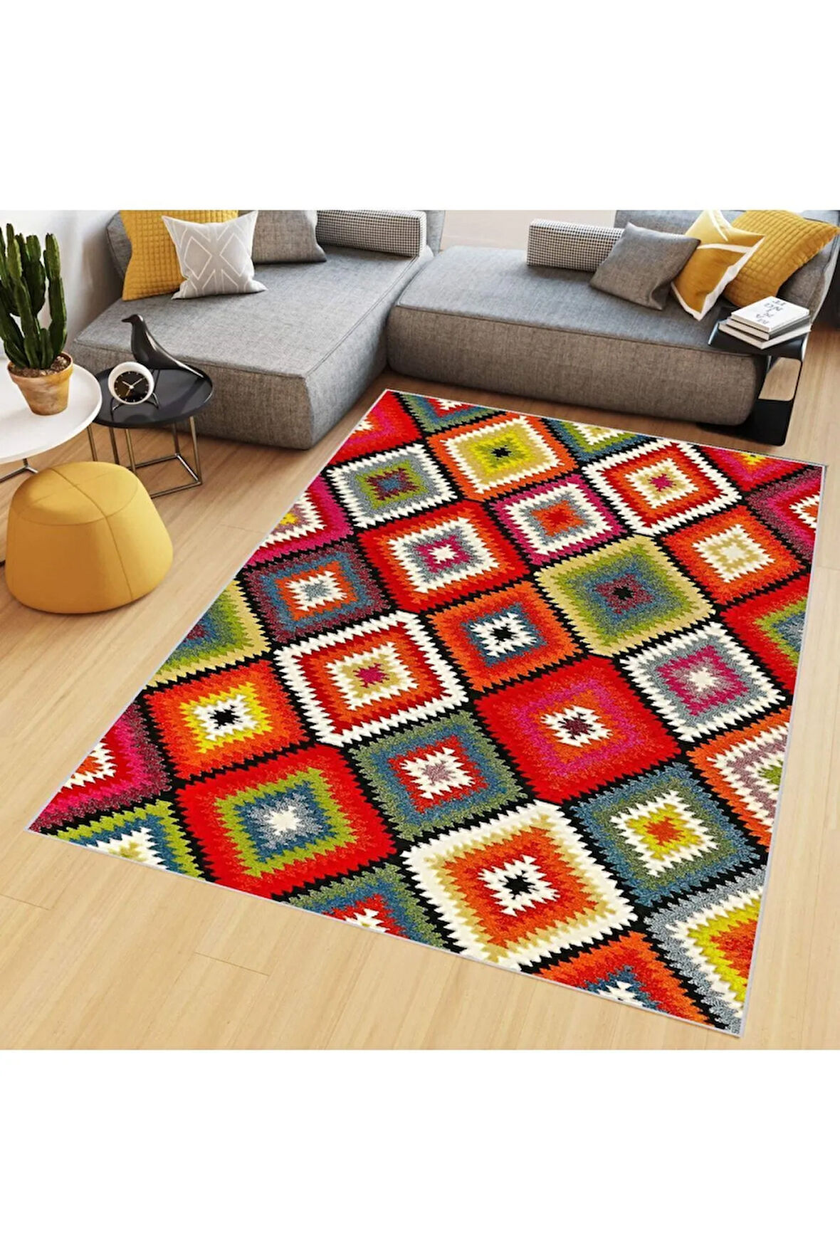 Dijital Baskı Yıkanabilir Kaymaz Taban Salon Halısı Ve Yolluk RVG0461