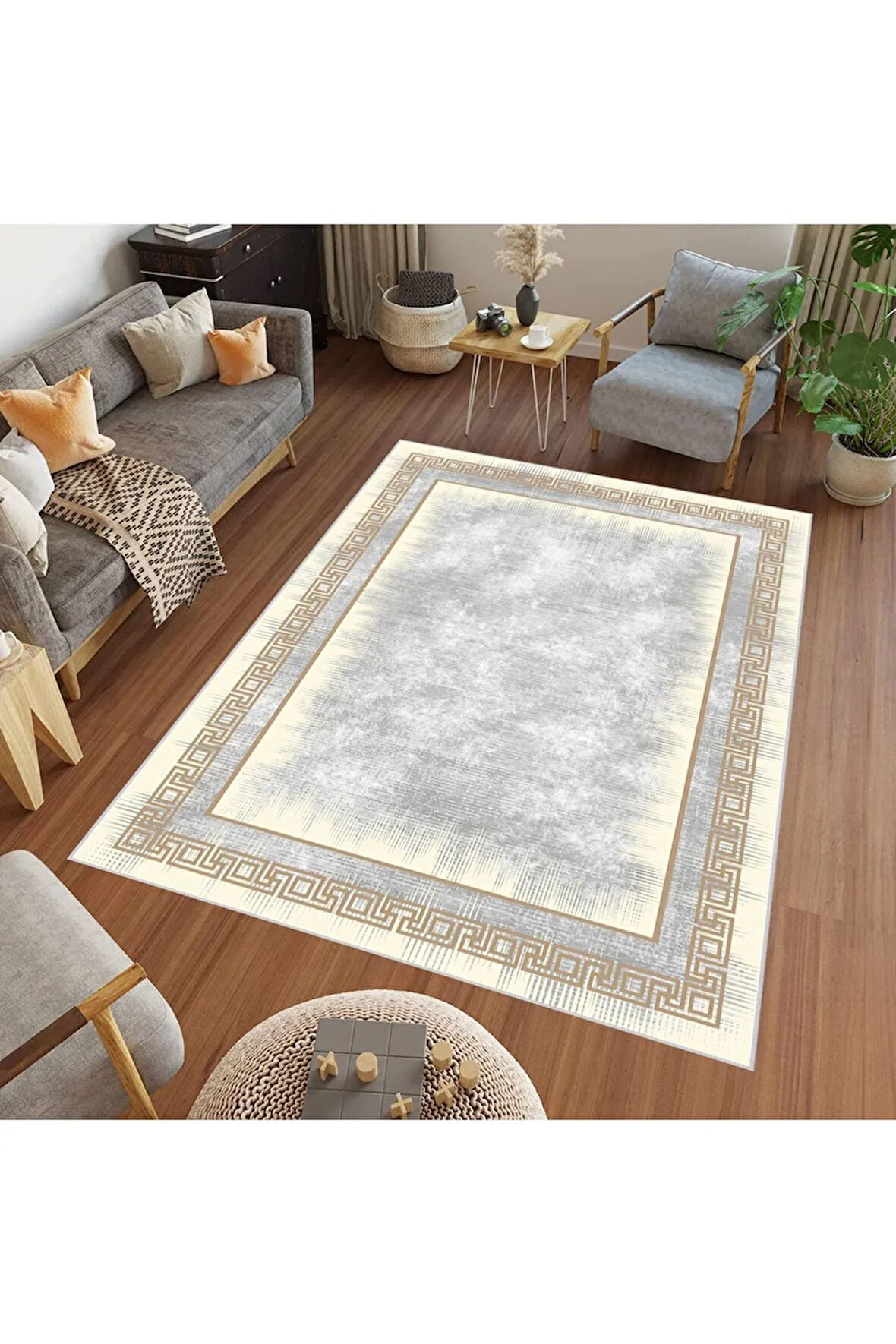 Dijital Baskı Yıkanabilir Kaymaz Taban Salon Halısı Ve Yolluk RVG0462