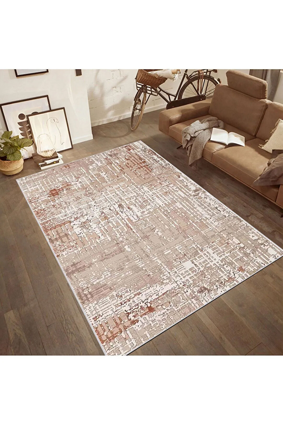 Dijital Baskı Yıkanabilir Kaymaz Taban Salon Halısı Ve Yolluk RVG0465