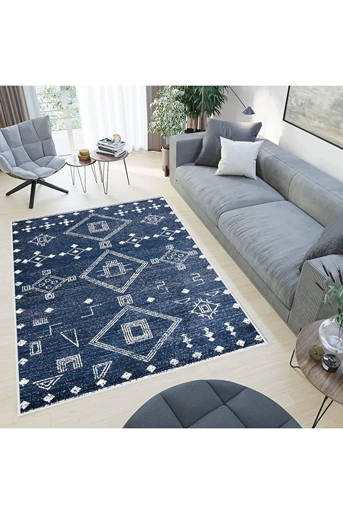 Dijital Baskı Yıkanabilir Kaymaz Taban Salon Halısı Ve Yolluk RVG0468