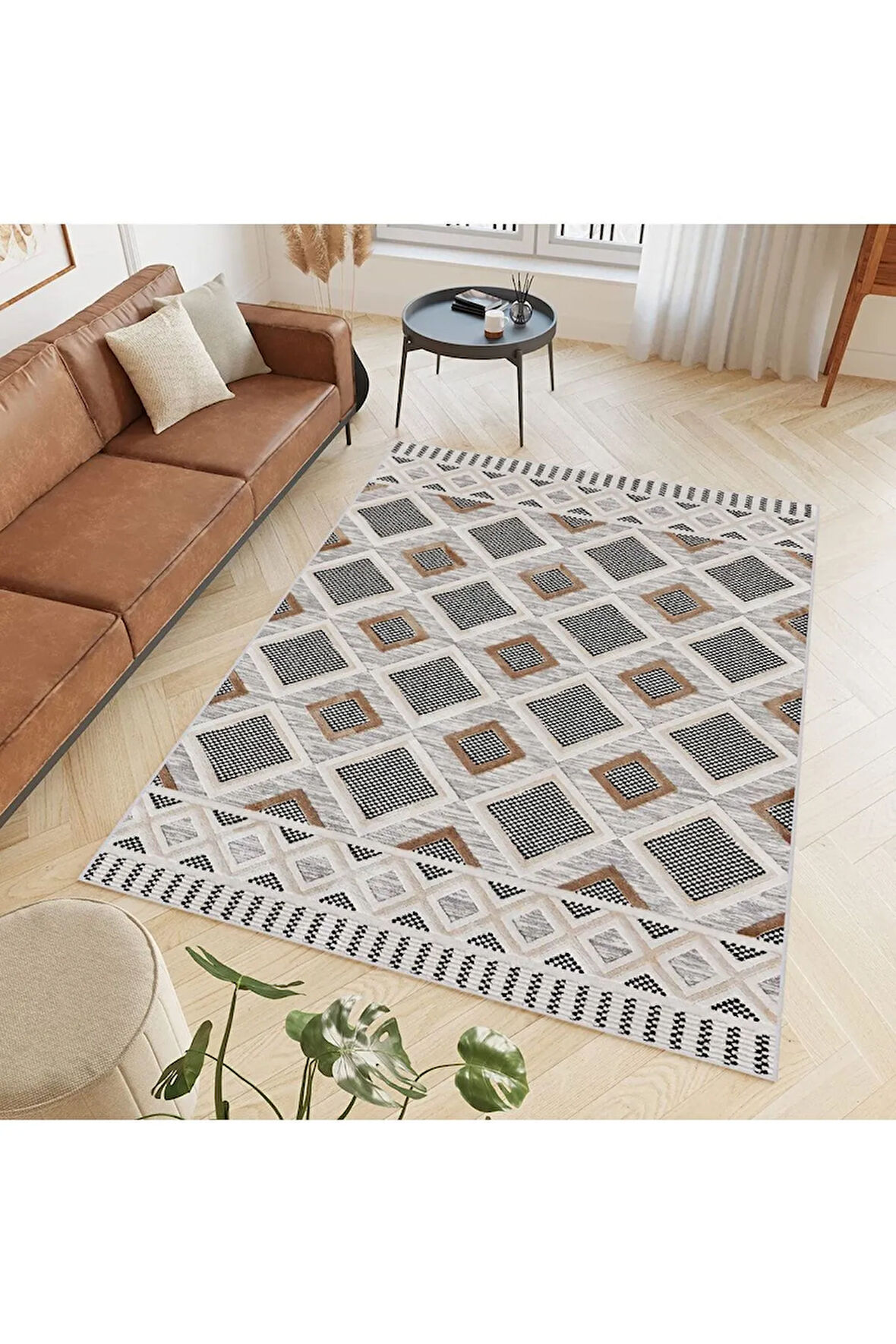 Dijital Baskı Yıkanabilir Kaymaz Taban Salon Halısı Ve Yolluk RVG0480