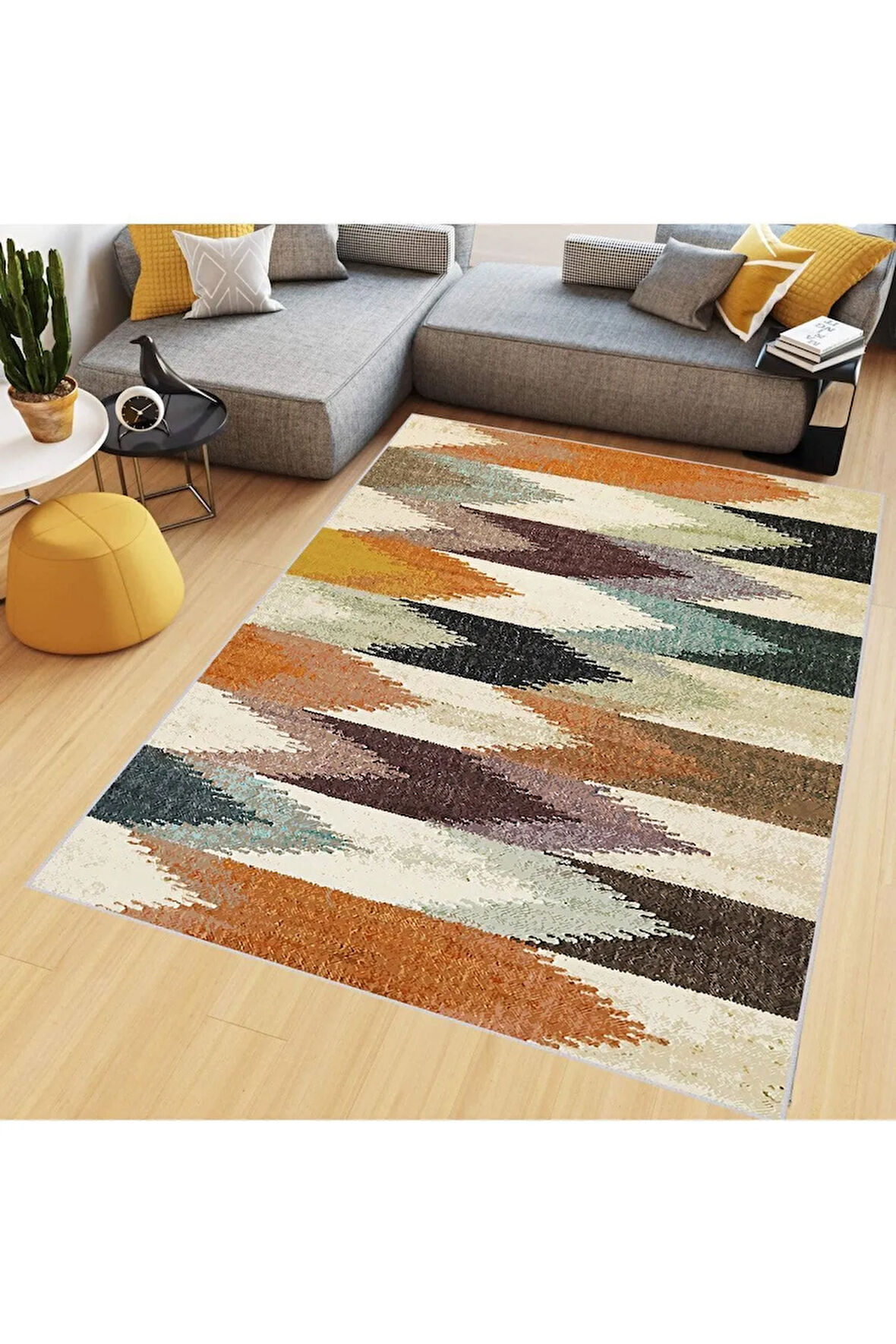 Dijital Baskı Yıkanabilir Kaymaz Taban Salon Halısı Ve Yolluk RVG0481