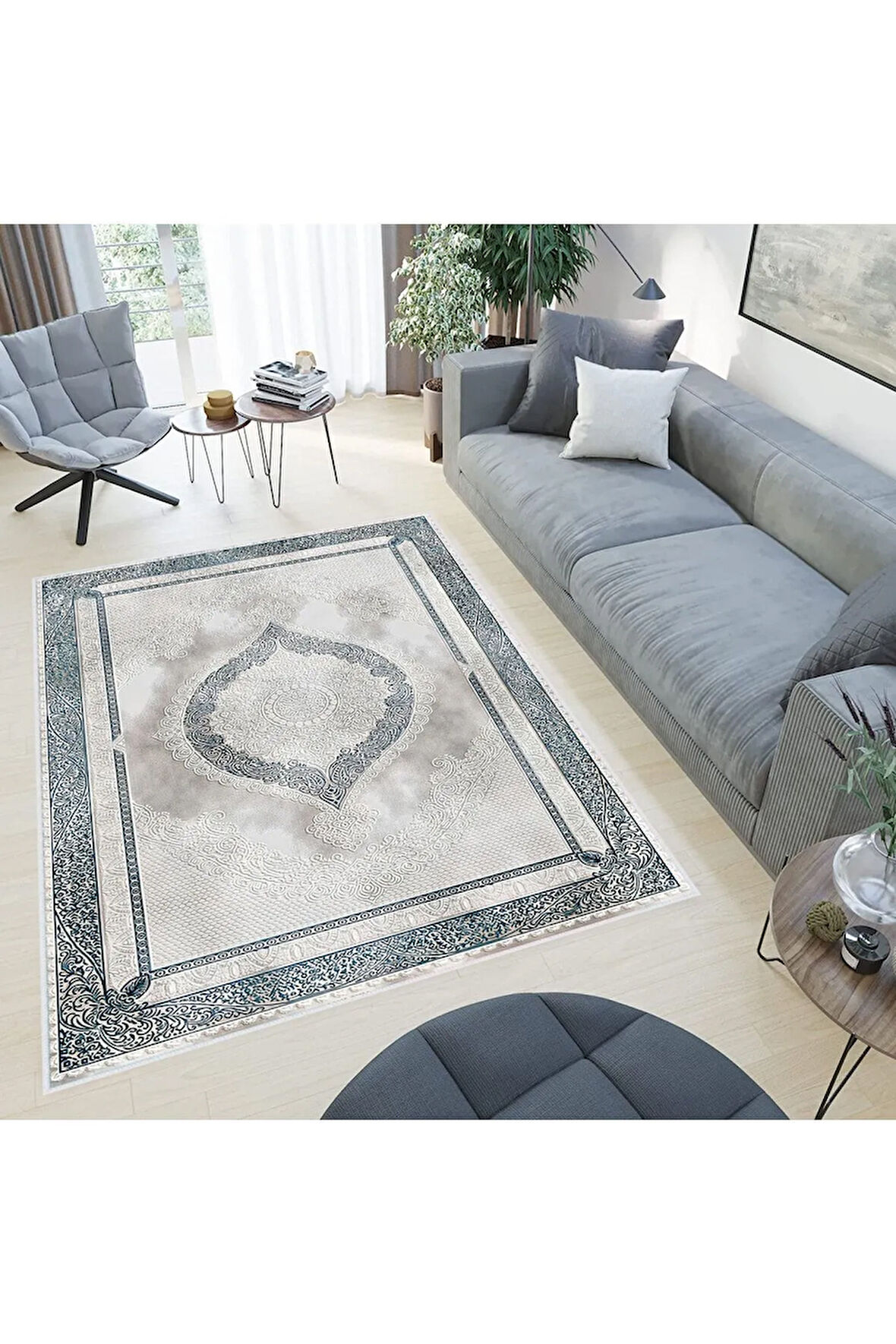 Dijital Baskı Yıkanabilir Kaymaz Taban Salon Halısı Ve Yolluk RVG0485