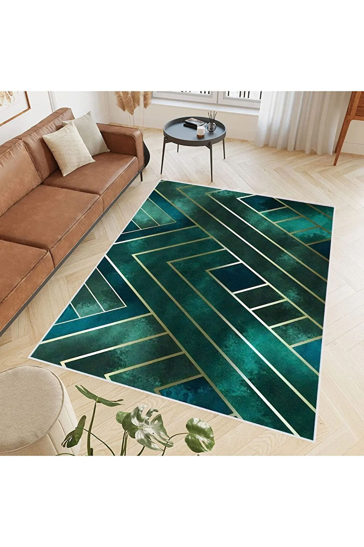 Dijital Baskı Yıkanabilir Kaymaz Taban Salon Halısı Ve Yolluk RVG0489