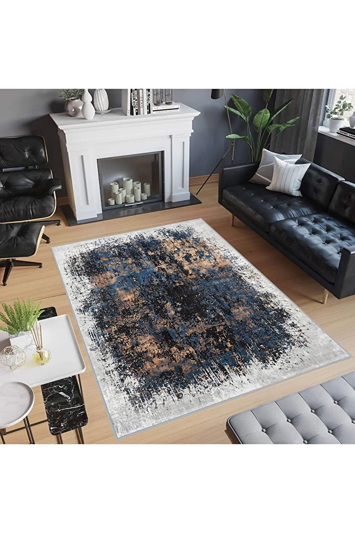 Dijital Baskı Yıkanabilir Kaymaz Taban Salon Halısı Ve Yolluk RVG0498