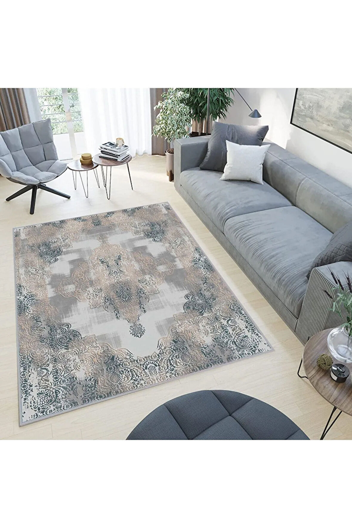 Dijital Baskı Yıkanabilir Kaymaz Taban Salon Halısı Ve Yolluk RVG0518