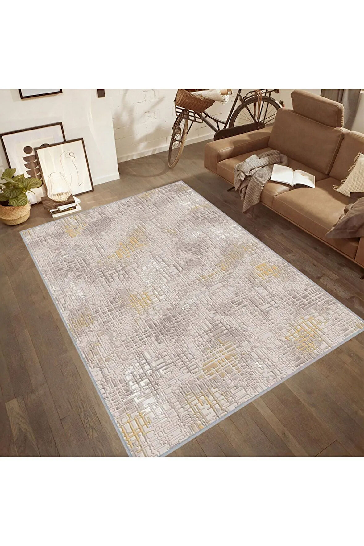 Dijital Baskı Yıkanabilir Kaymaz Taban Salon Halısı Ve Yolluk RVG0536