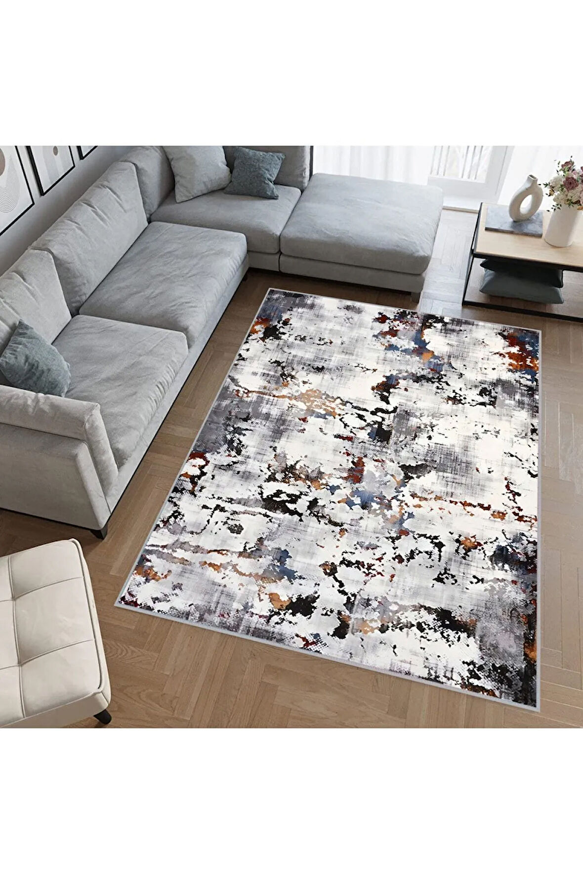 Dijital Baskı Yıkanabilir Kaymaz Taban Salon Halısı Ve Yolluk RVG0539