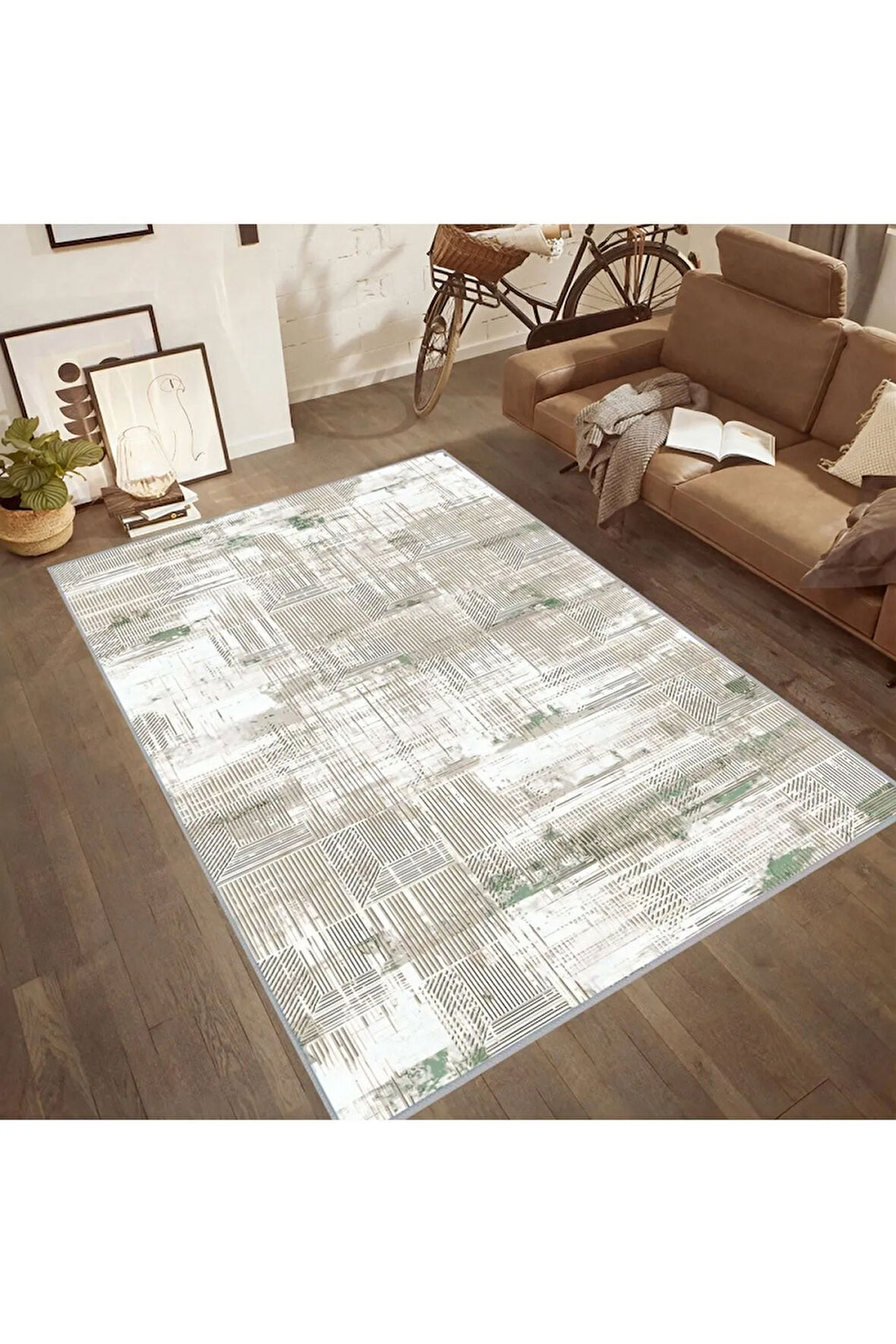 Dijital Baskı Yıkanabilir Kaymaz Taban Salon Halısı Ve Yolluk RVG0541