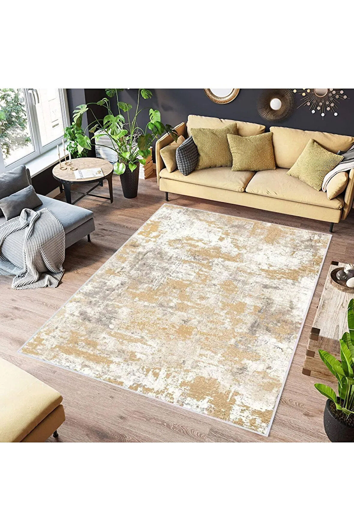 Dijital Baskı Yıkanabilir Kaymaz Taban Salon Halısı Ve Yolluk RVG0546
