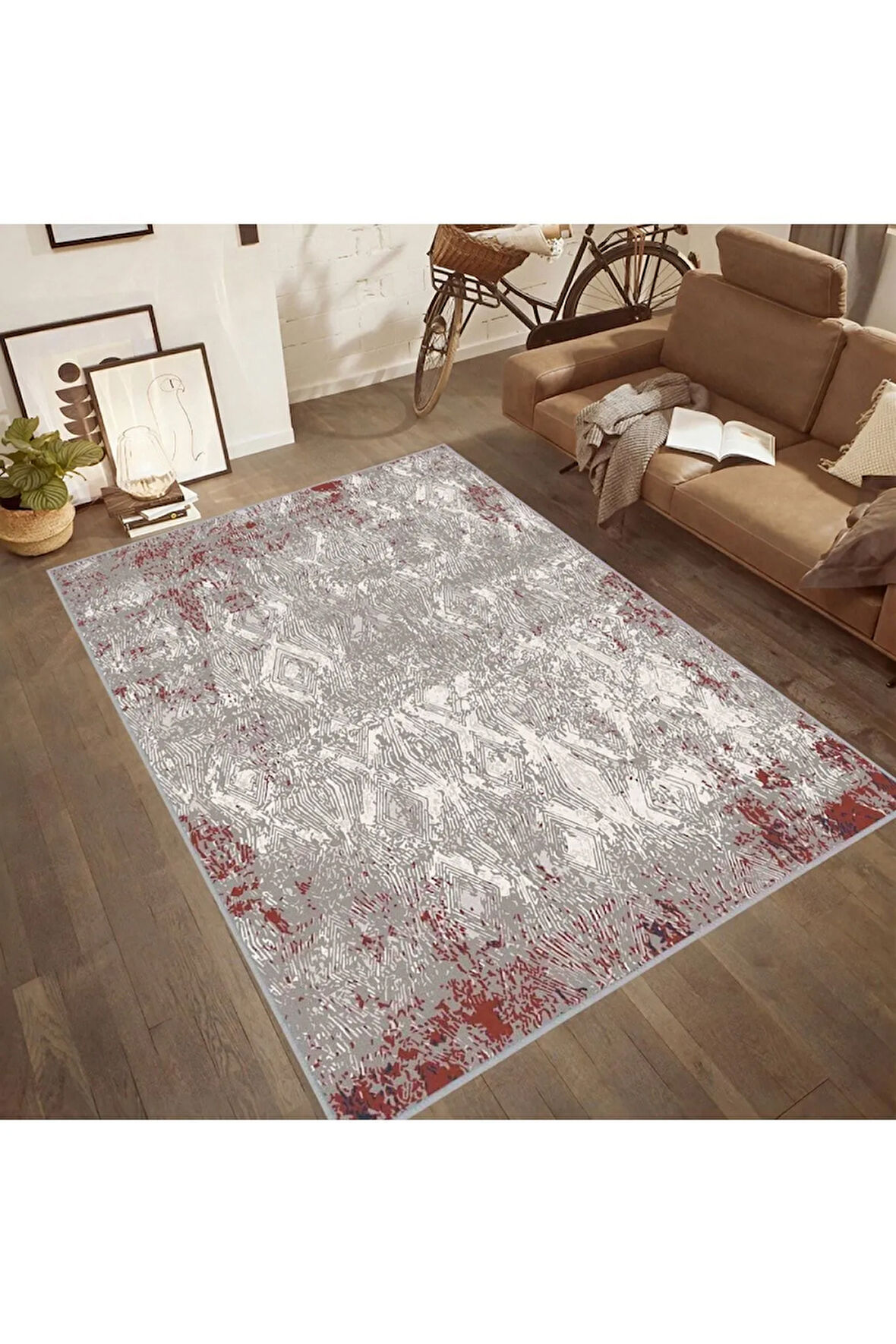 Dijital Baskı Yıkanabilir Kaymaz Taban Salon Halısı Ve Yolluk RVG0548