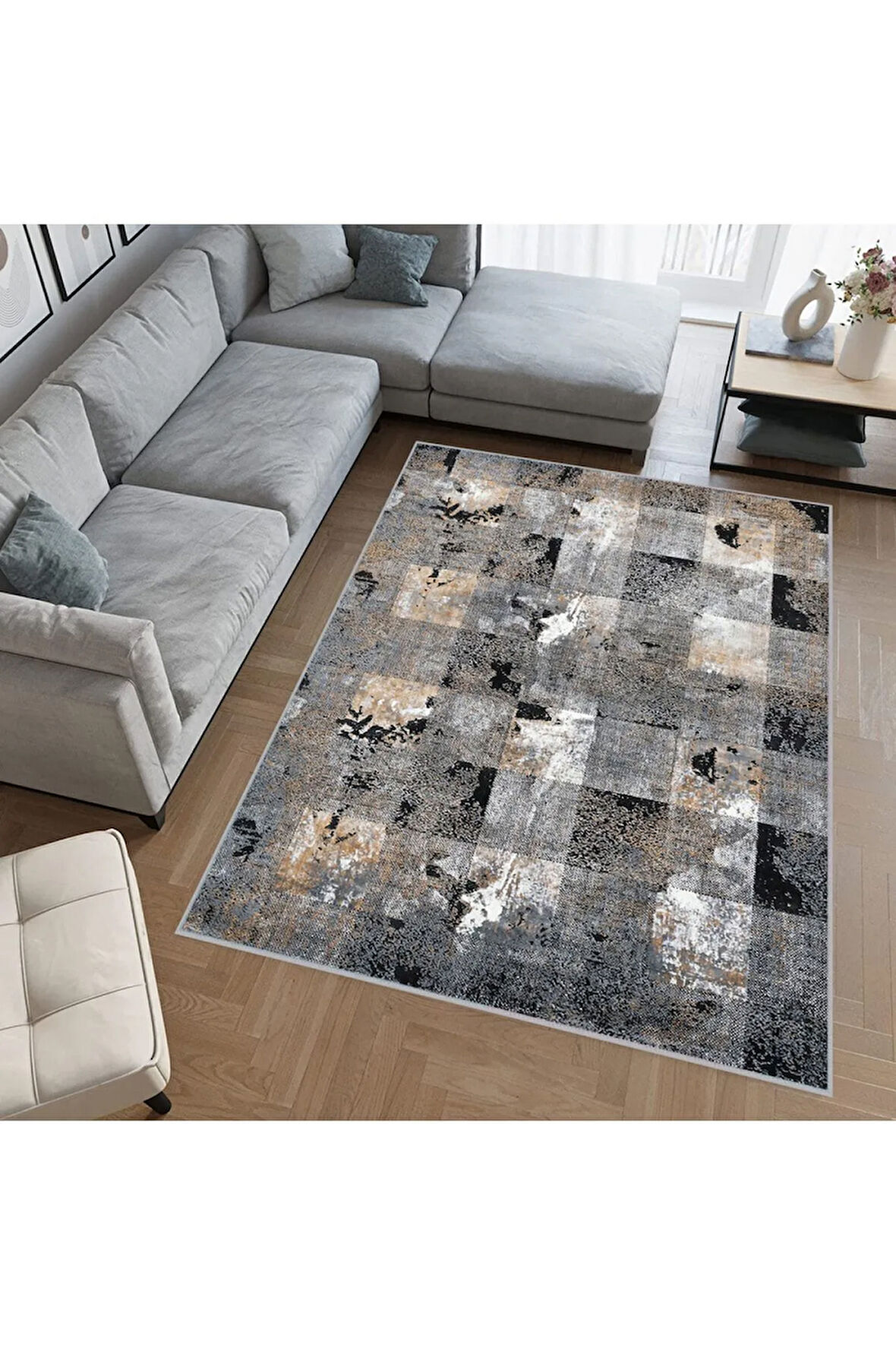 Dijital Baskı Yıkanabilir Kaymaz Taban Salon Halısı Ve Yolluk RVG0550