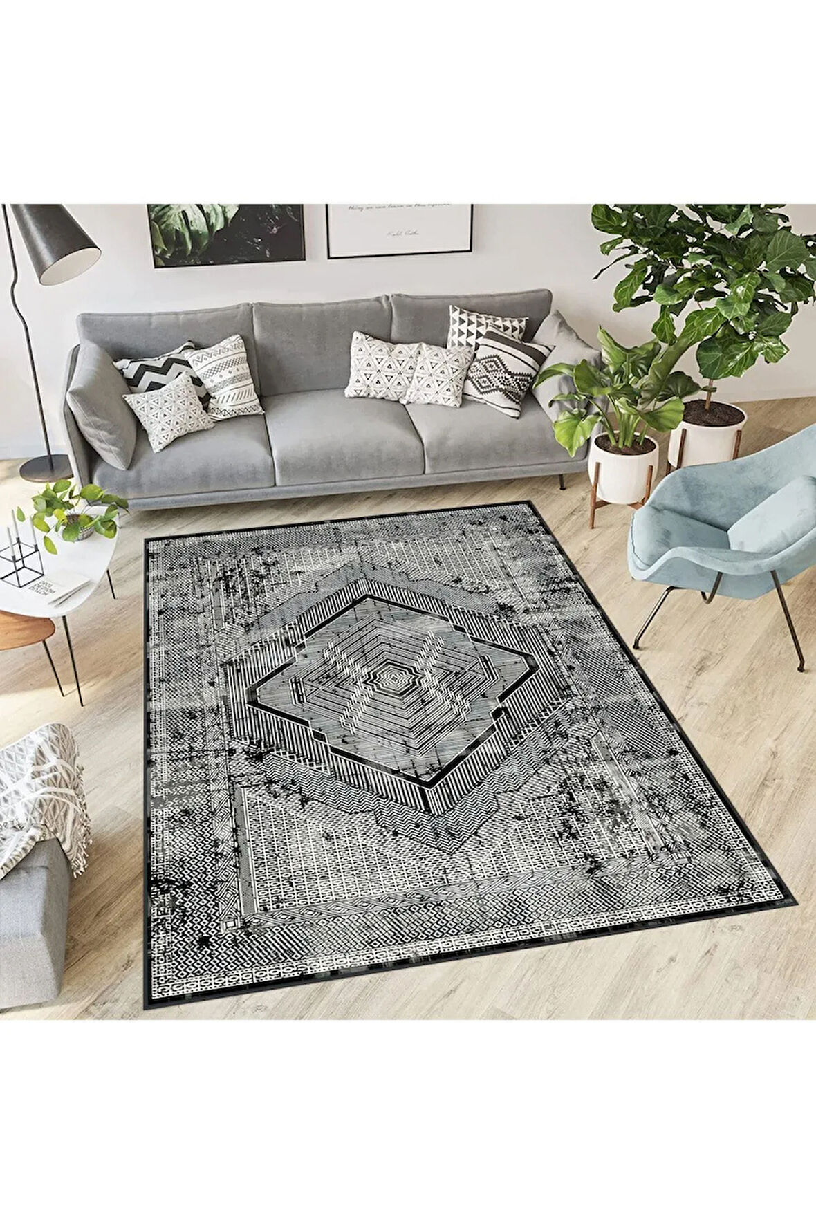 Dijital Baskı Yıkanabilir Kaymaz Taban Salon Halısı Ve Yolluk RVG0562