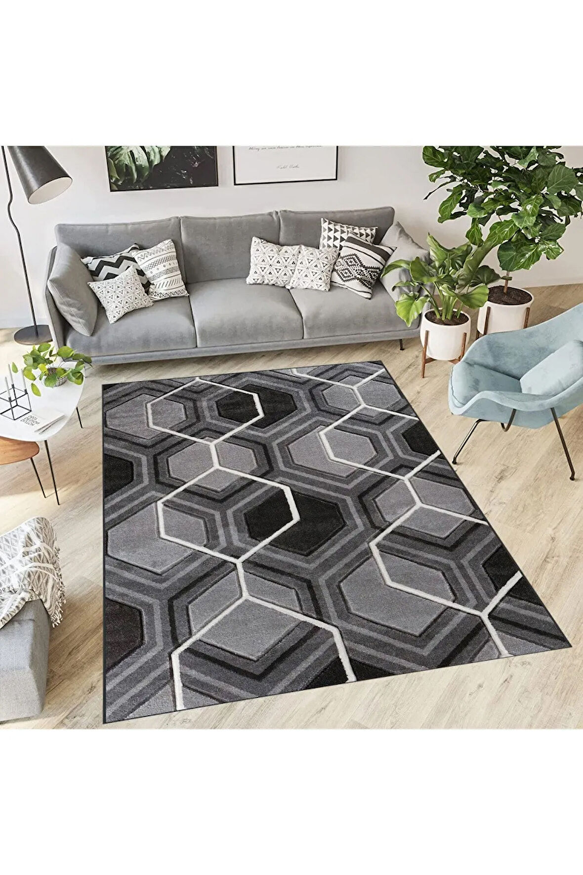 Dijital Baskı Yıkanabilir Kaymaz Taban Salon Halısı Ve Yolluk RVG0563