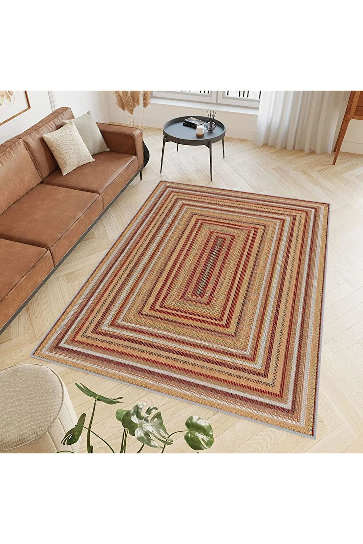 Dijital Baskı Yıkanabilir Kaymaz Taban Salon Halısı Ve Yolluk RVG0565