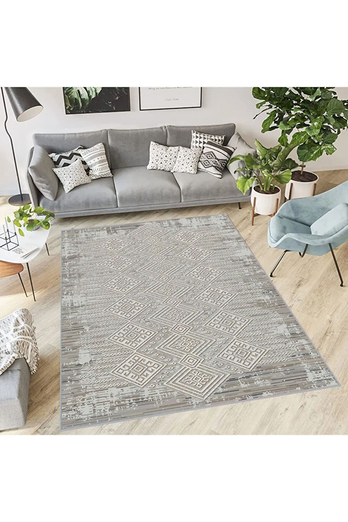 Dijital Baskı Yıkanabilir Kaymaz Taban Salon Halısı Ve Yolluk RVG0566