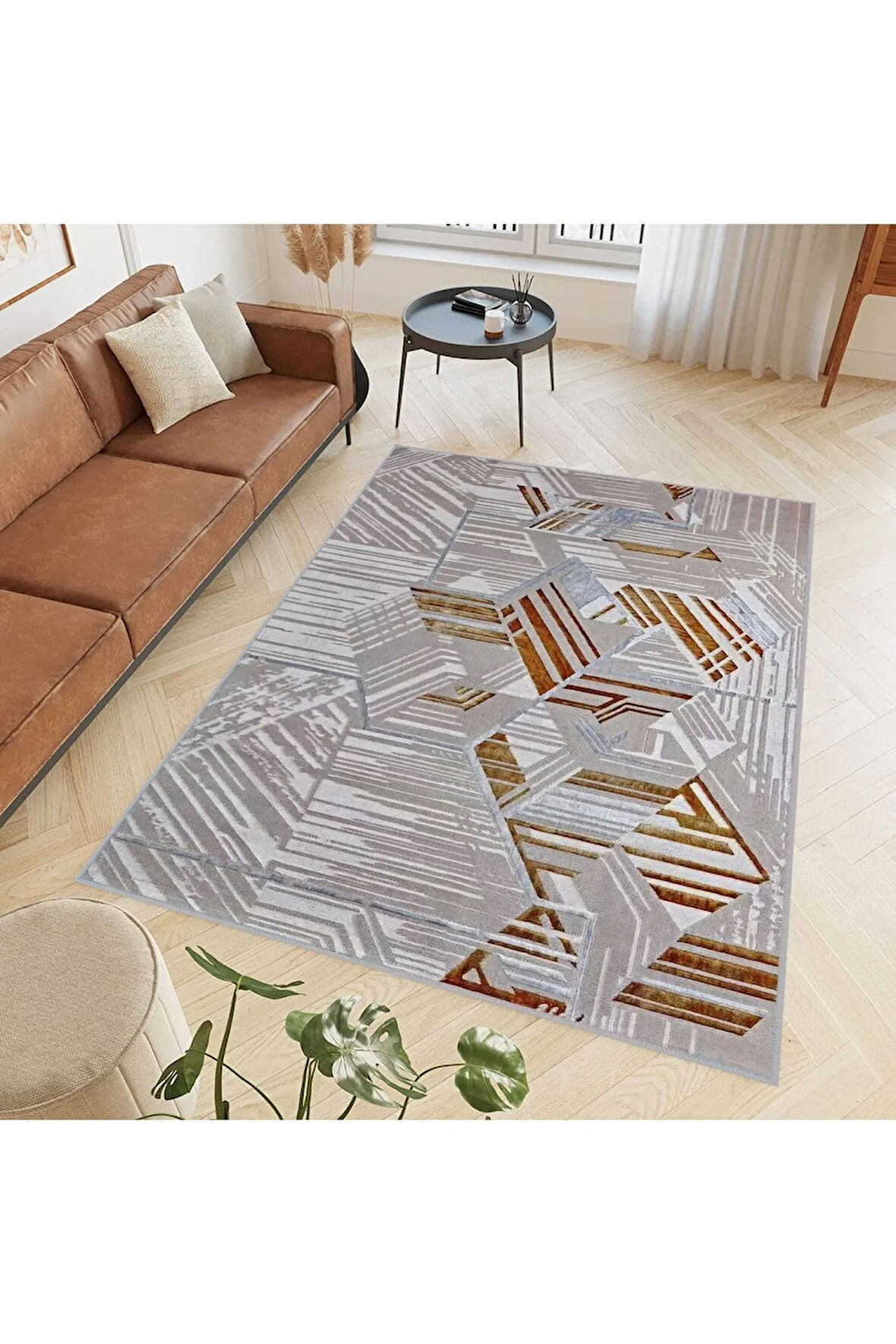 Dijital Baskı Yıkanabilir Kaymaz Taban Salon Halısı Ve Yolluk RVG0567