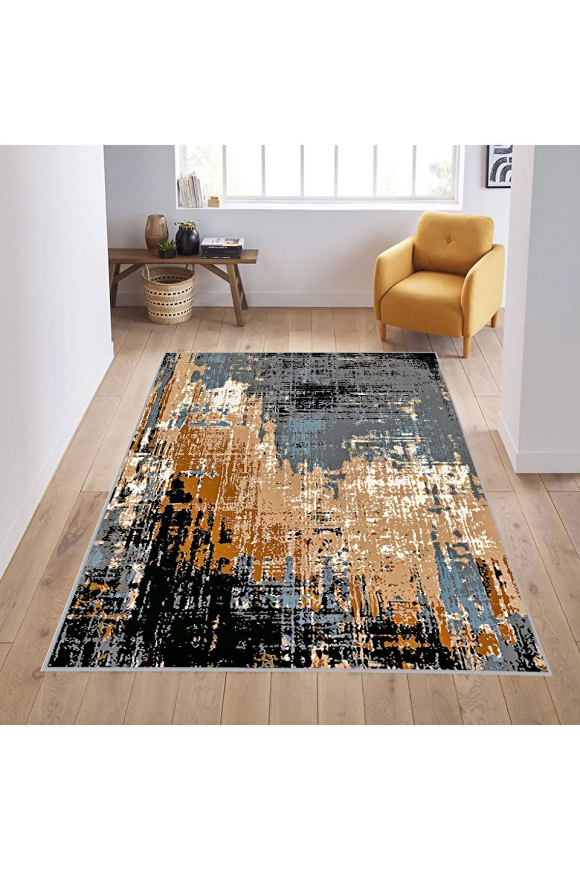 Dijital Baskı Yıkanabilir Kaymaz Taban Salon Halısı Ve Yolluk RVG0577