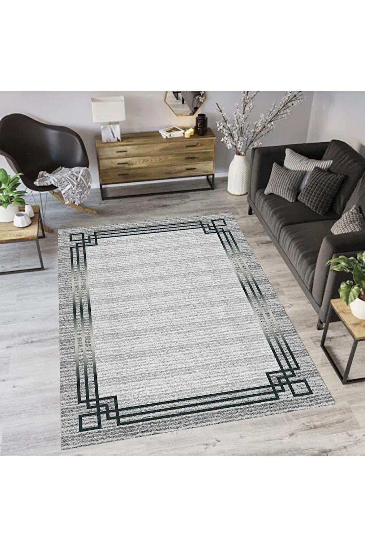 Dijital Baskı Yıkanabilir Kaymaz Taban Salon Halısı Ve Yolluk RVG0581-SD793