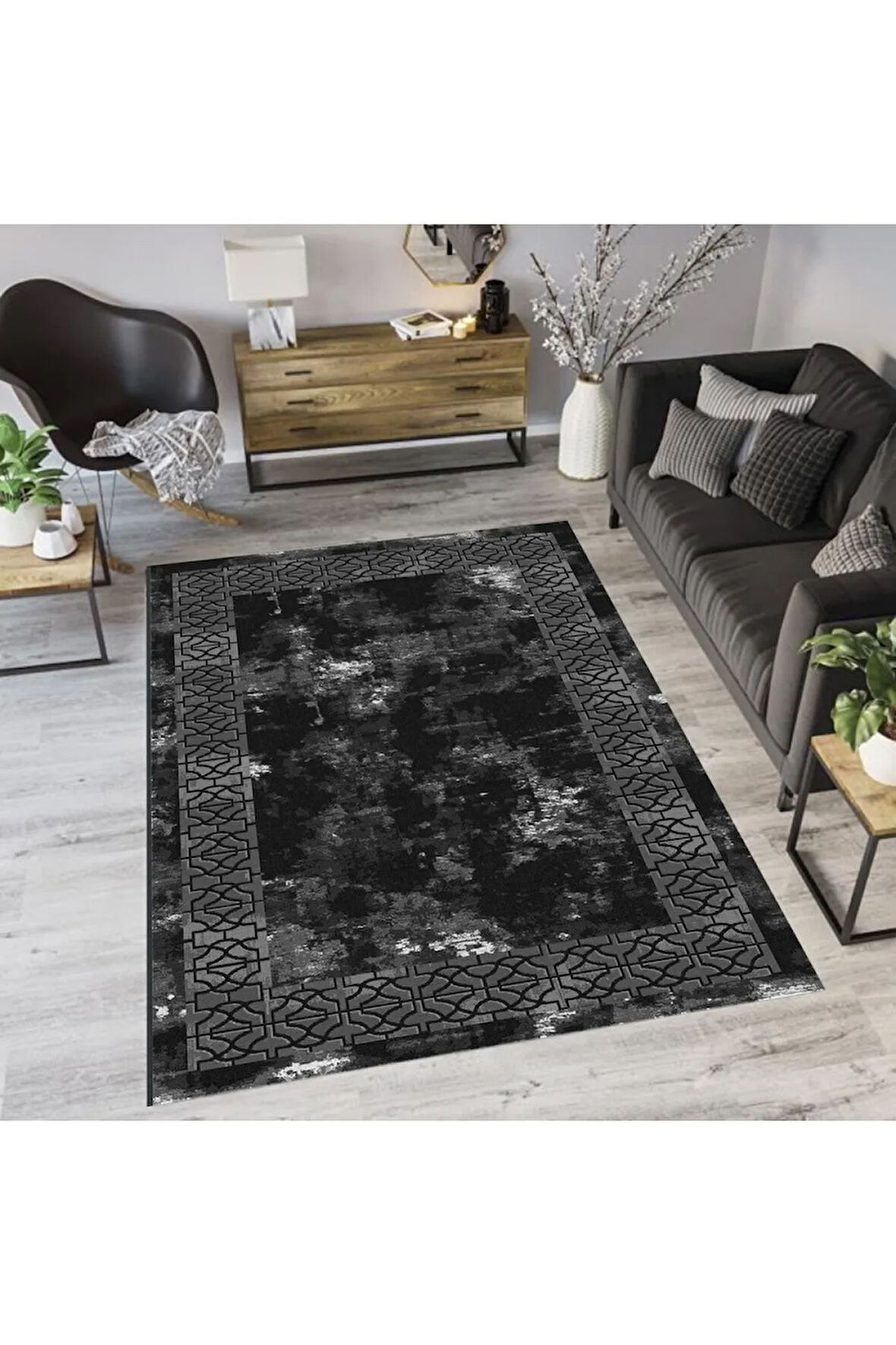 Dijital Baskı Yıkanabilir Kaymaz Taban Salon Halısı Ve Yolluk RVG0582-SM33