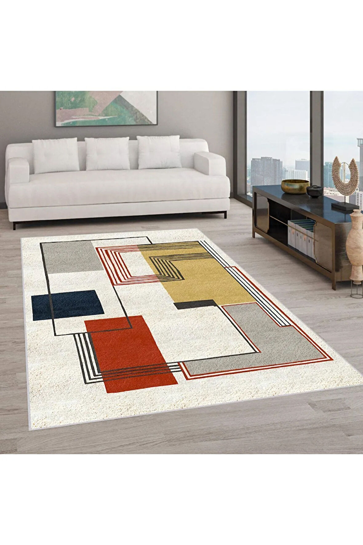 Dijital Baskı Yıkanabilir Kaymaz Taban Salon Halısı Ve Yolluk RVG0584