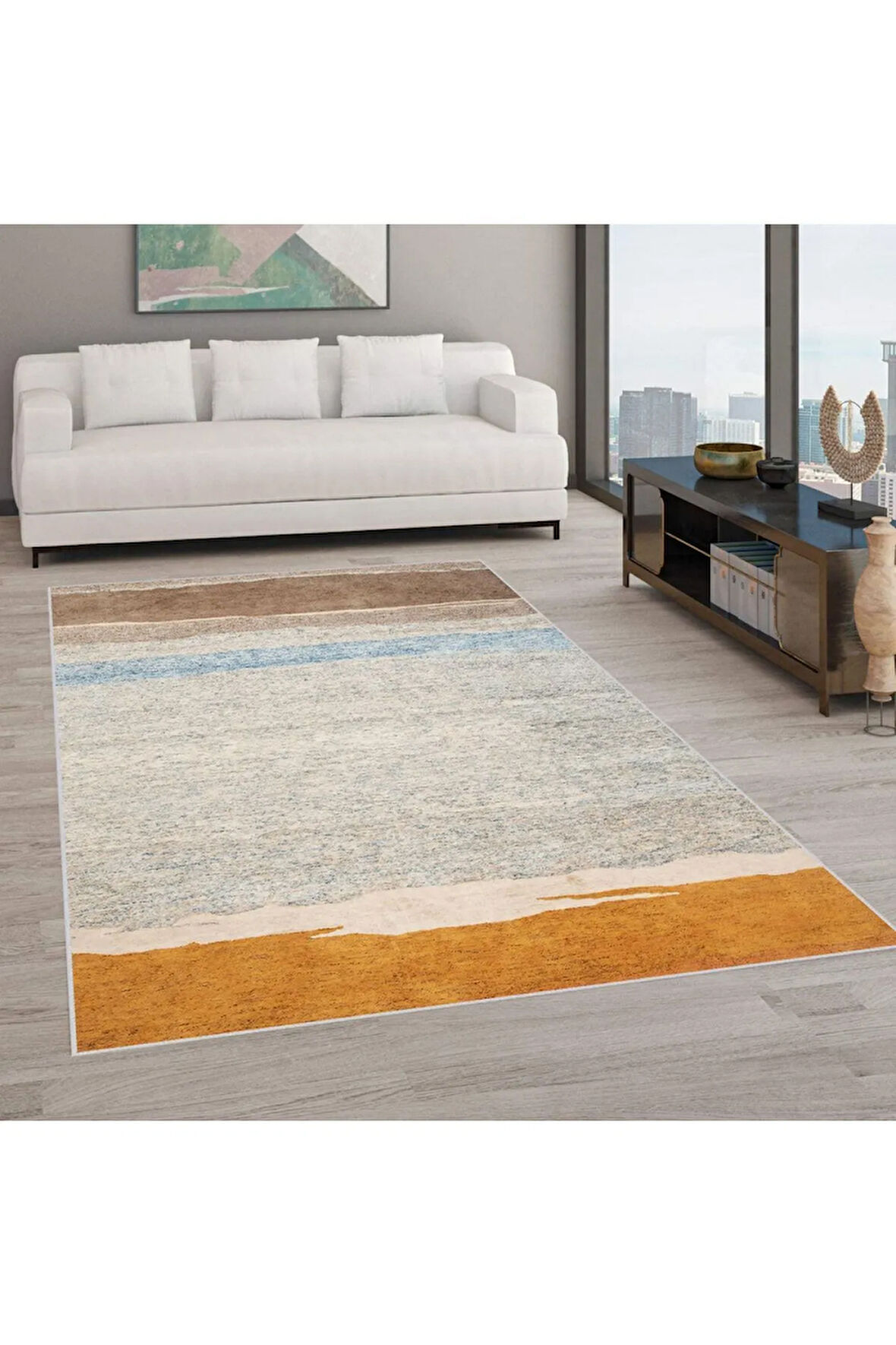 Dijital Baskı Yıkanabilir Kaymaz Taban Salon Halısı Ve Yolluk RVG0604