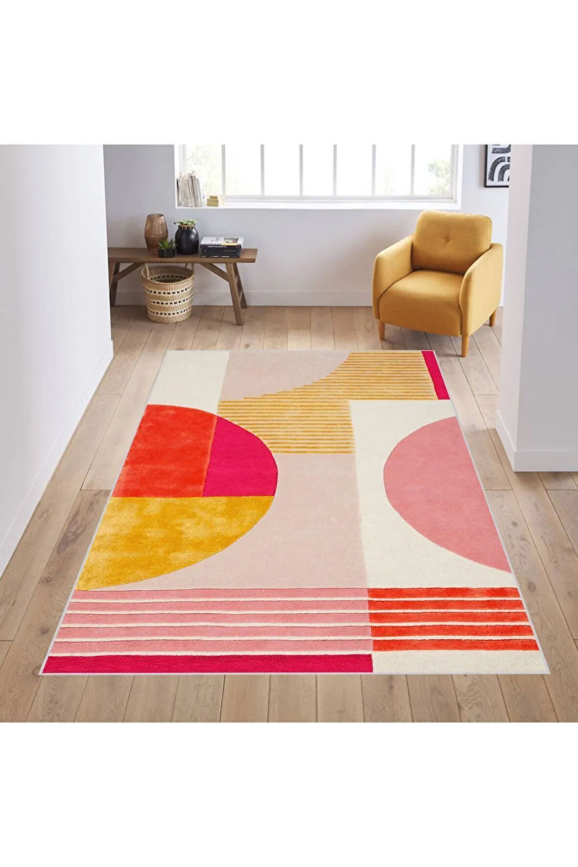 Dijital Baskı Yıkanabilir Kaymaz Taban Salon Halısı Ve Yolluk RVG0608