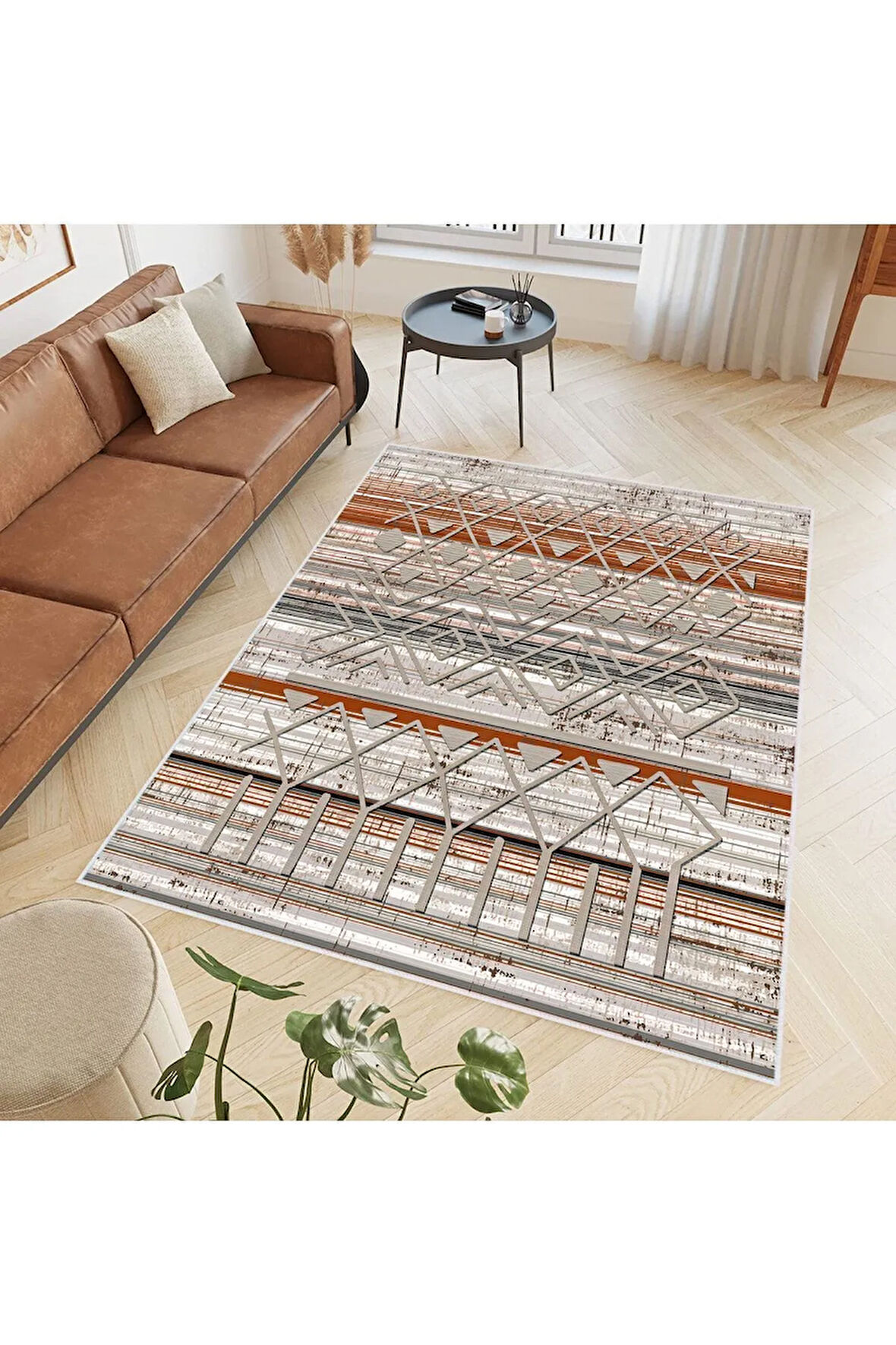 Dijital Baskı Yıkanabilir Kaymaz Taban Salon Halısı Ve Yolluk RVG0614