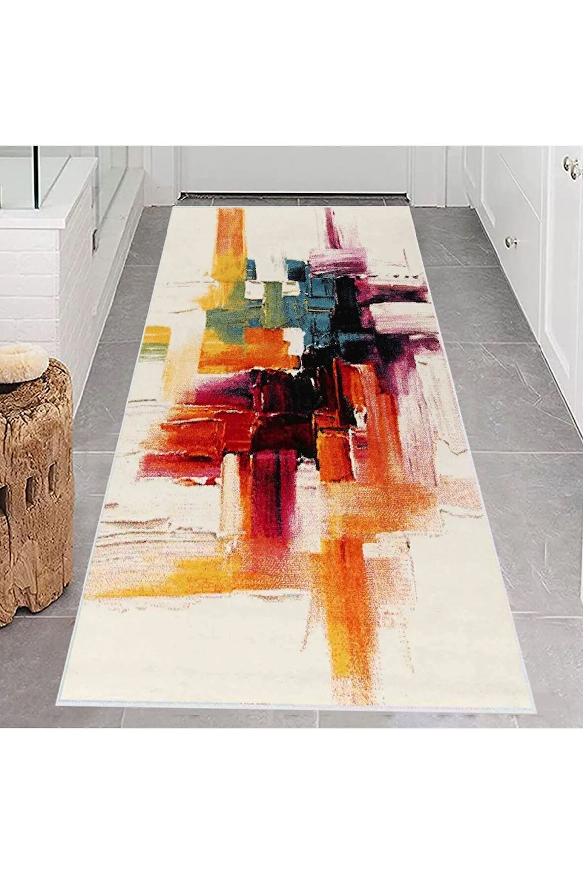 Dijital Baskı Yıkanabilir Kaymaz Taban Salon Halısı Ve Yolluk RVG0627