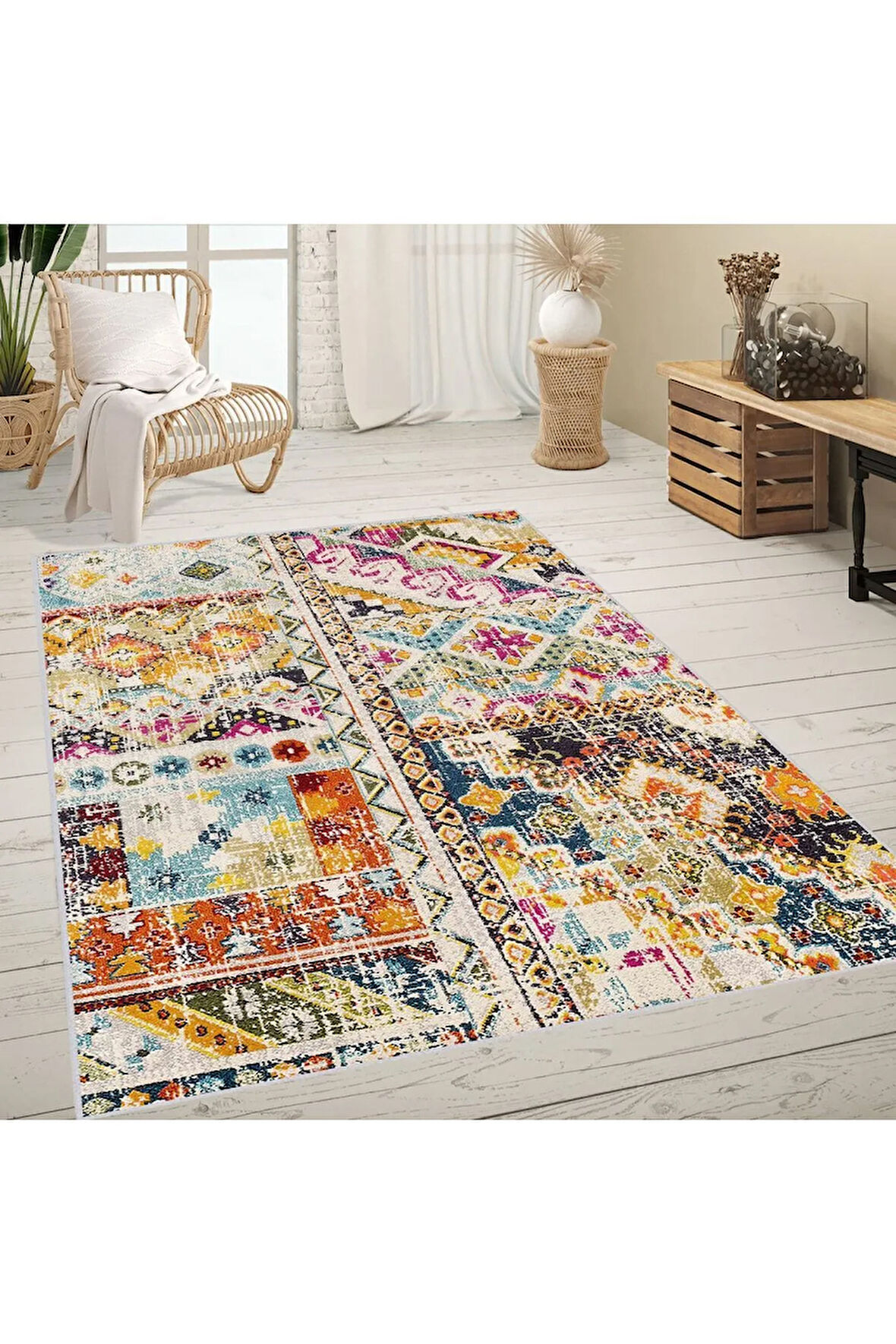 Dijital Baskı Yıkanabilir Kaymaz Taban Salon Halısı Ve Yolluk RVG0638