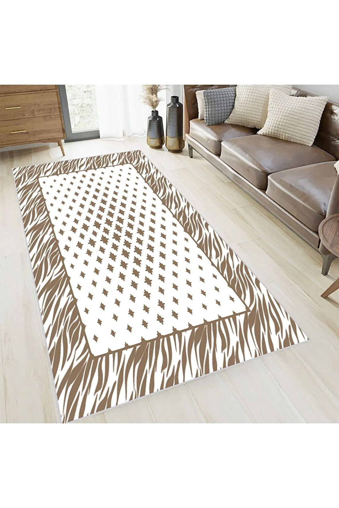 Dijital Baskı Yıkanabilir Kaymaz Taban Salon Halısı Ve Yolluk RVG0647