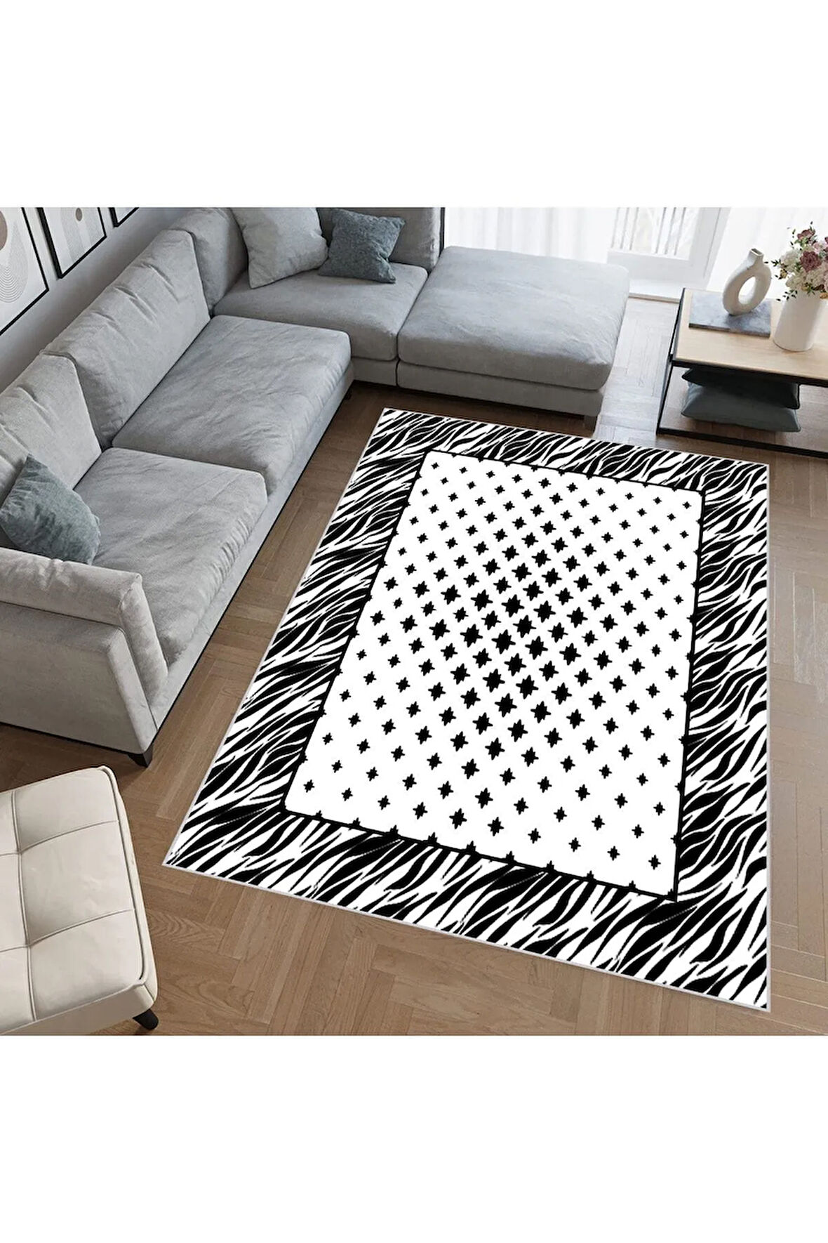 Dijital Baskı Yıkanabilir Kaymaz Taban Salon Halısı Ve Yolluk RVG0648