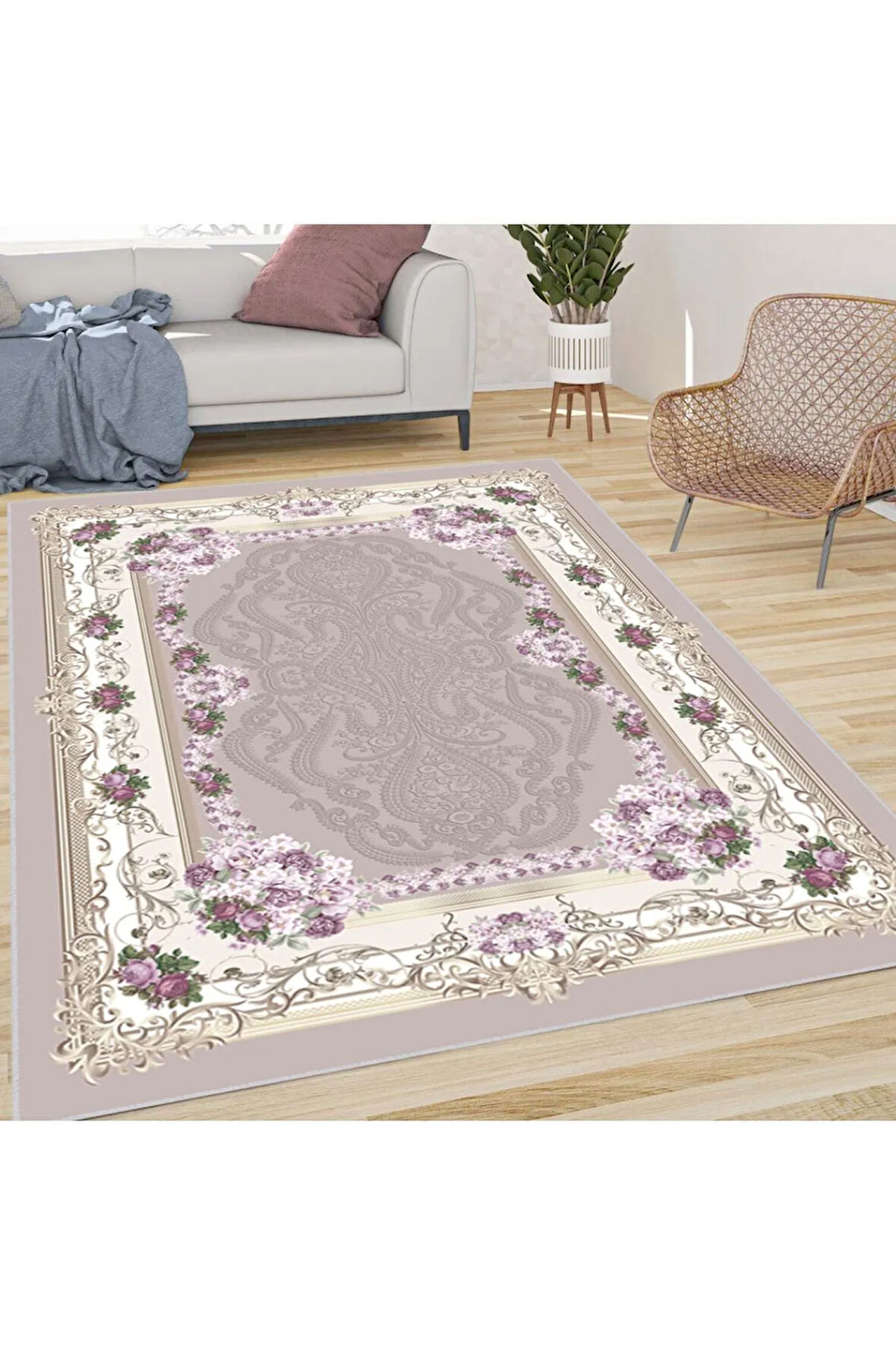 Dijital Baskı Yıkanabilir Kaymaz Taban Salon Halısı Ve Yolluk RVG0655
