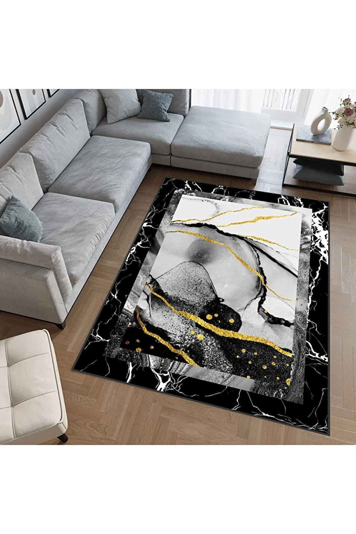 Dijital Baskı Yıkanabilir Kaymaz Taban Salon Halısı Ve Yolluk RVG0659