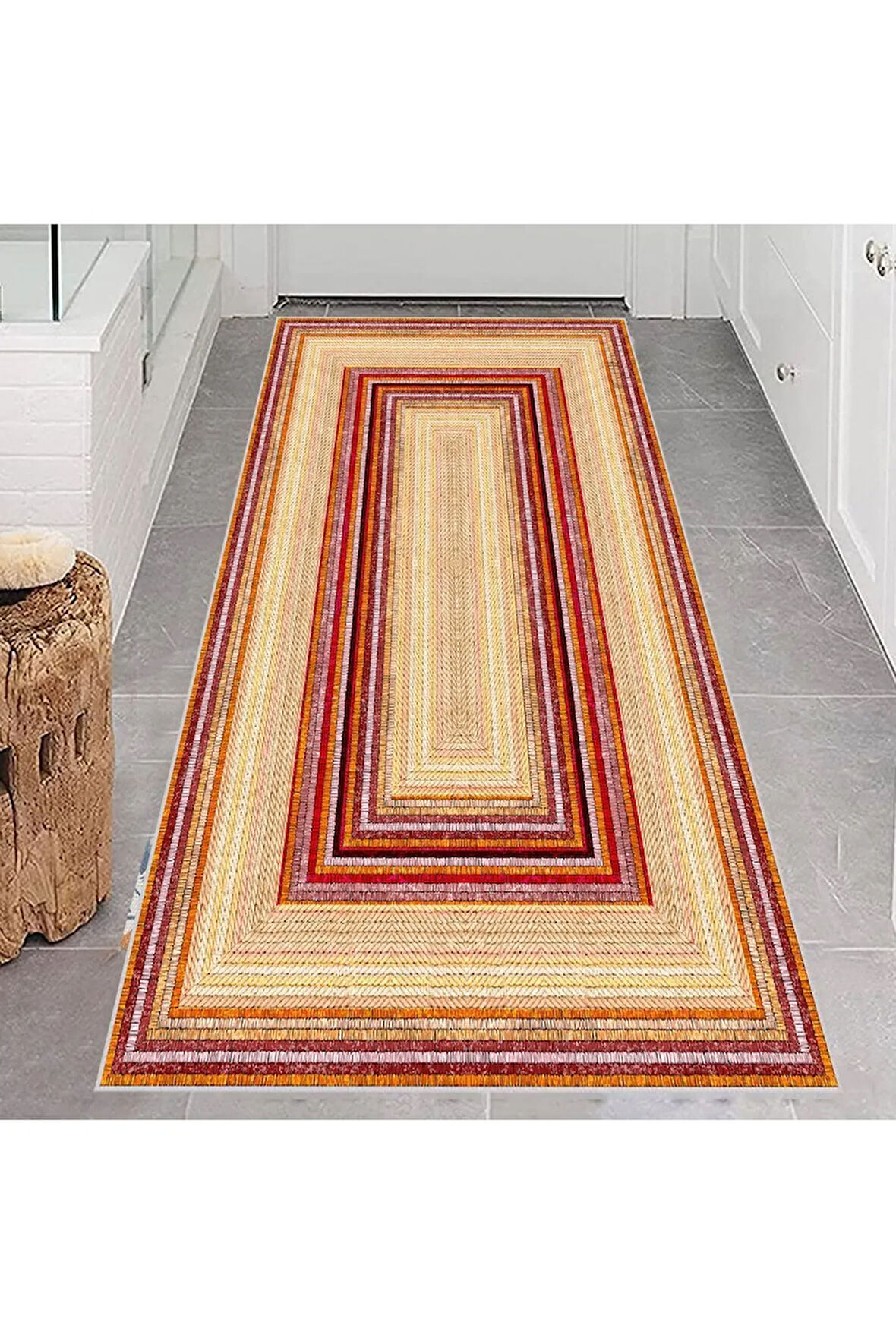 Dijital Baskı Yıkanabilir Kaymaz Taban Salon Halısı Ve Yolluk RVG0660