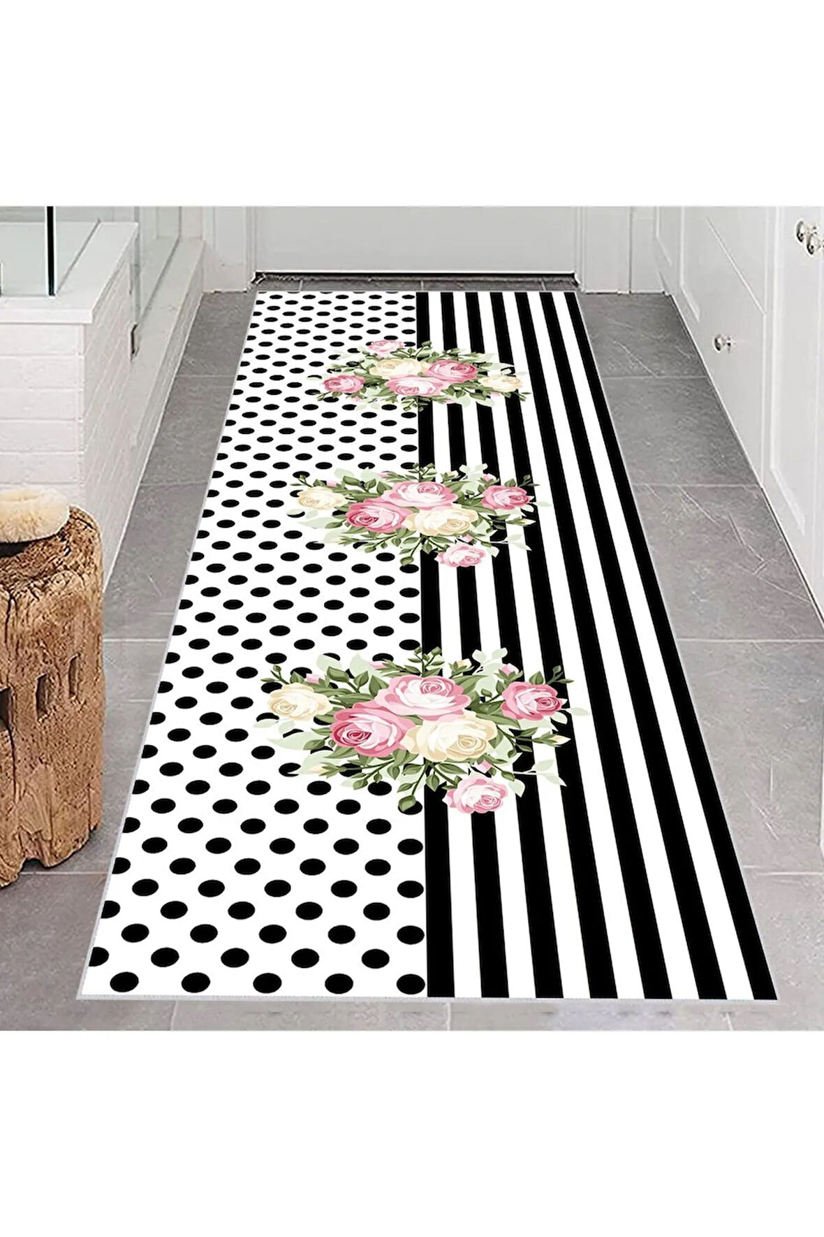 Dijital Baskı Yıkanabilir Kaymaz Taban Salon Halısı Ve Yolluk RVG0662