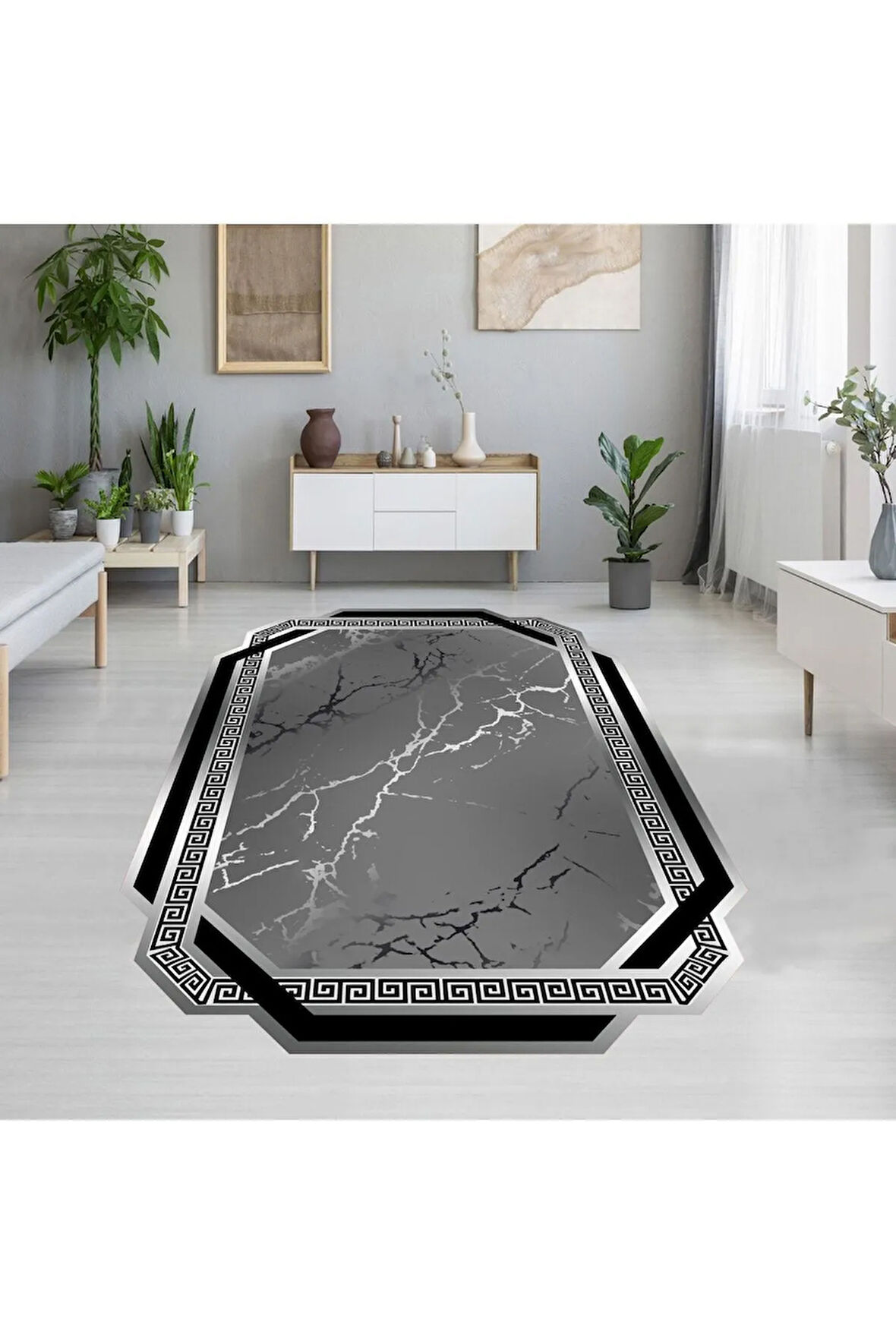 Dijital Baskı Yıkanabilir Kaymaz Taban Salon Halısı Ve Yolluk RVG0664-SM304