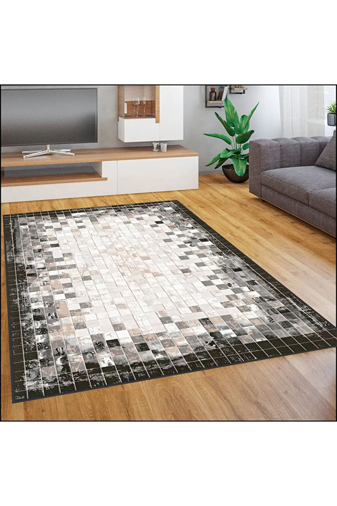 Dijital Baskı Yıkanabilir Kaymaz Taban Salon Halısı Ve Yolluk RVG0666