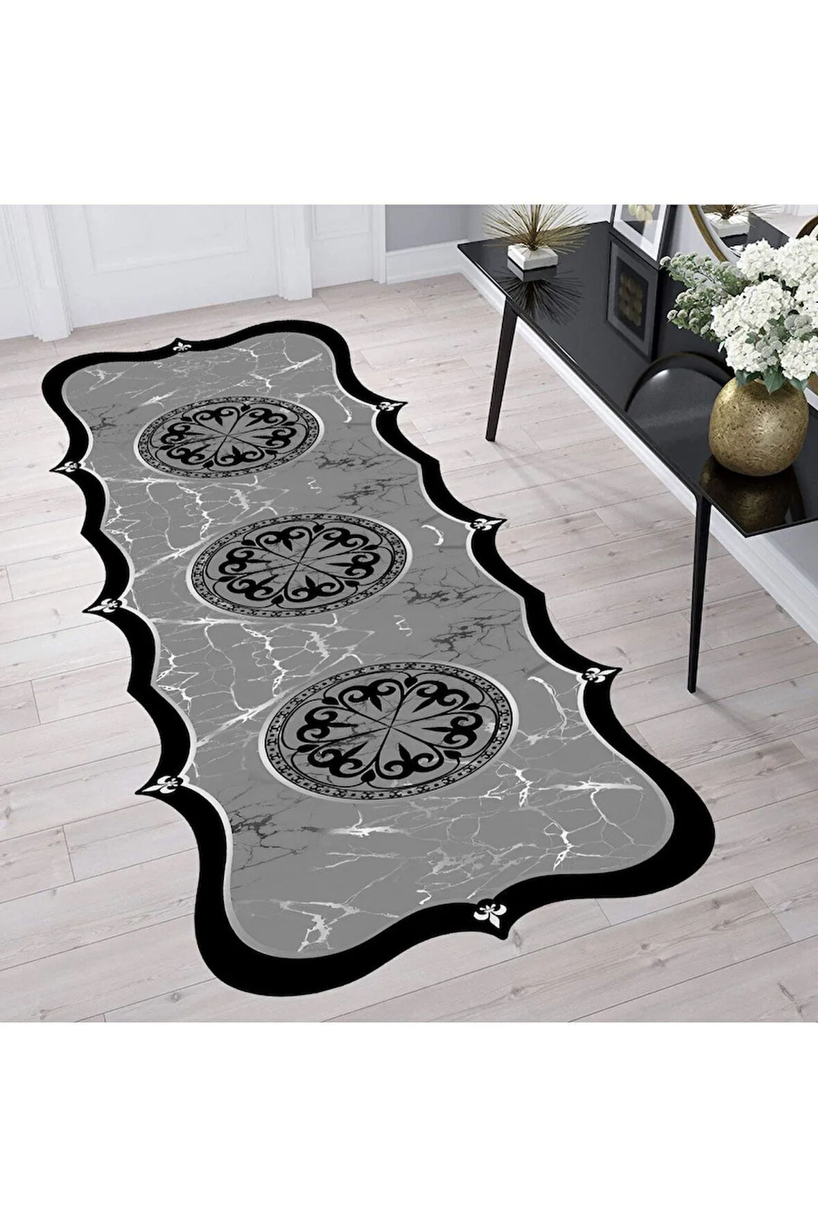 Dijital Baskı Yıkanabilir Kaymaz Taban Salon Halısı Ve Yolluk RVG0678-SD671