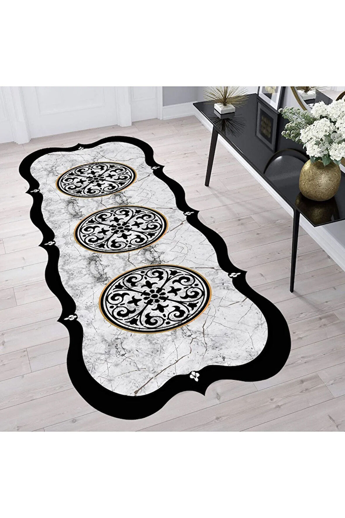 Dijital Baskı Yıkanabilir Kaymaz Taban Salon Halısı Ve Yolluk RVG0679-SM51