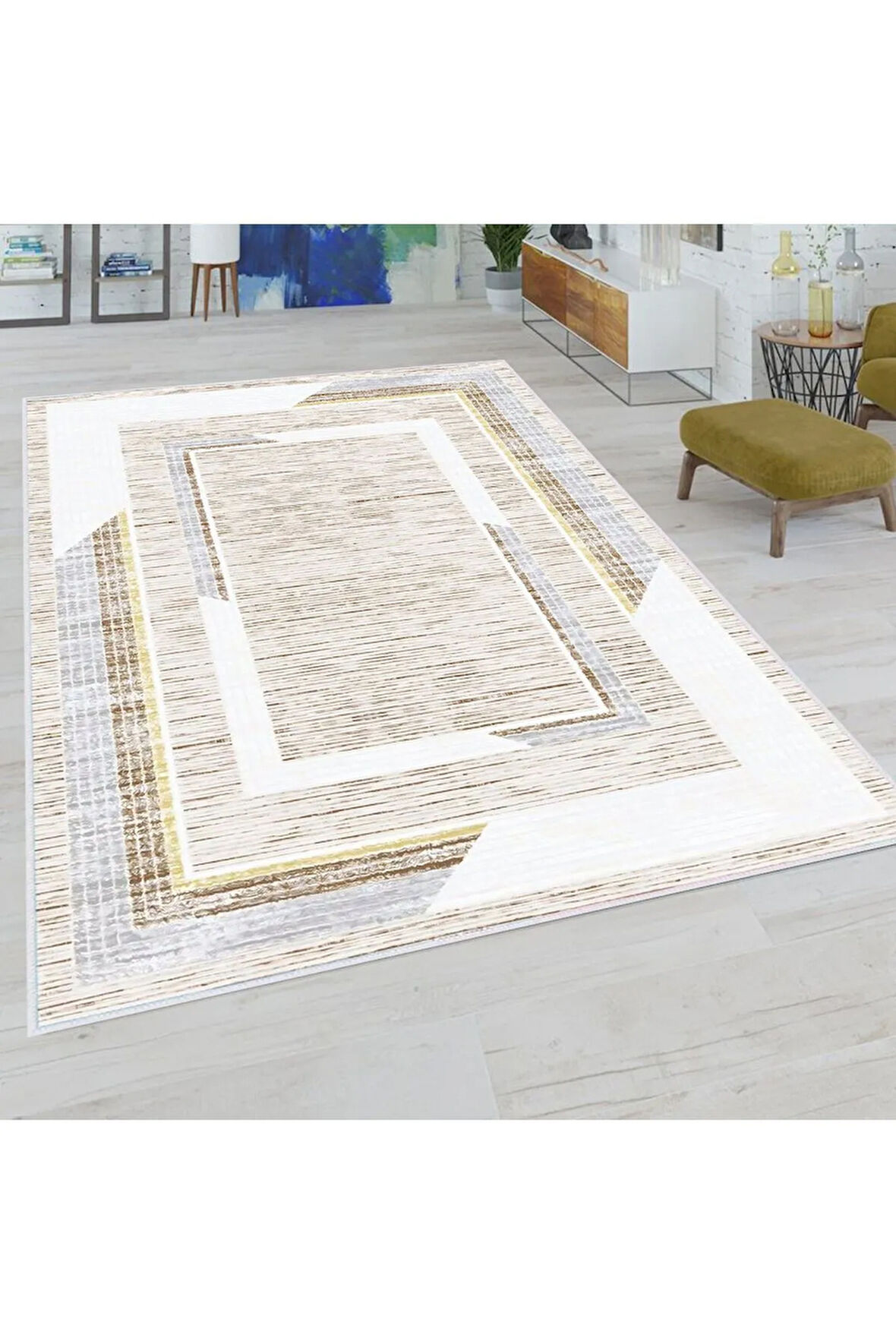 Dijital Baskı Yıkanabilir Kaymaz Taban Salon Halısı Ve Yolluk RVG0691