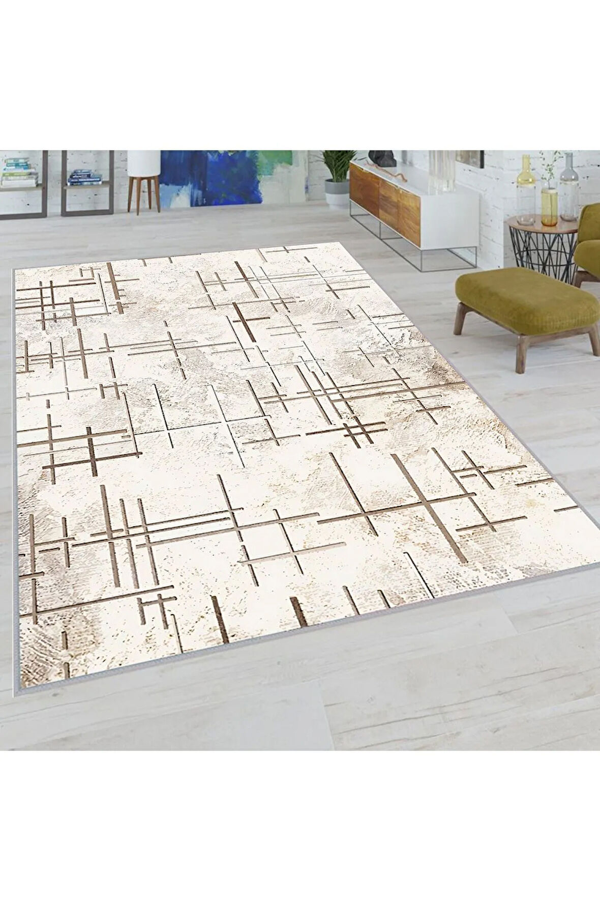 Dijital Baskı Yıkanabilir Kaymaz Taban Salon Halısı Ve Yolluk RVG0692