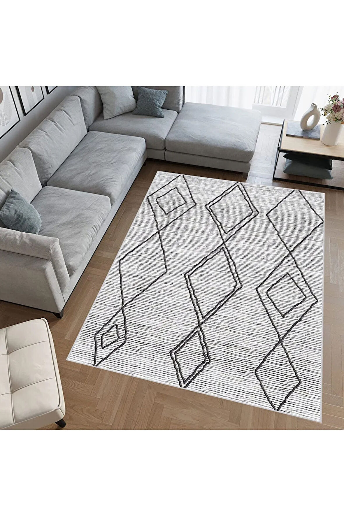 Dijital Baskı Yıkanabilir Kaymaz Taban Salon Halısı Ve Yolluk RVG0695