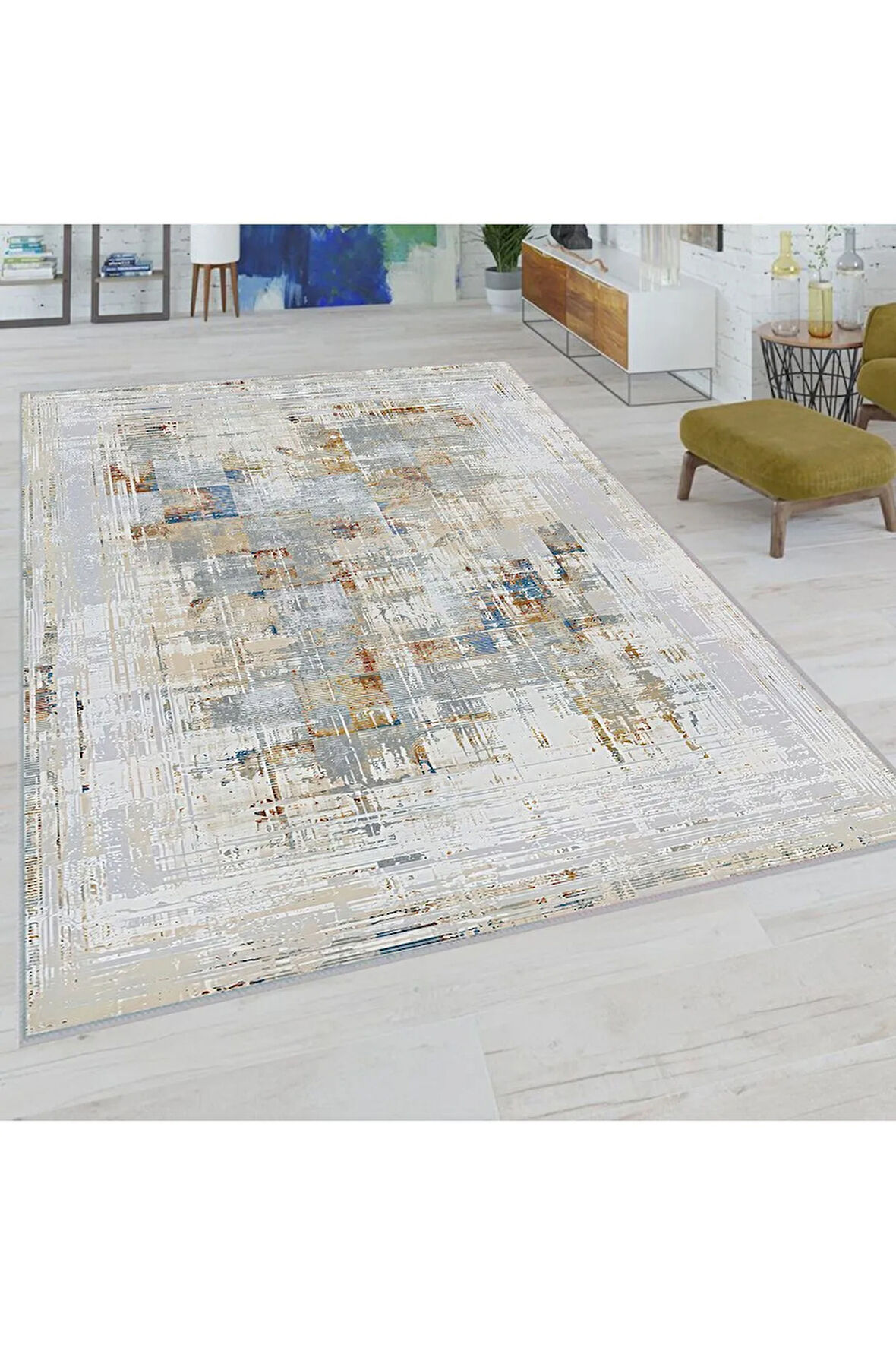 Dijital Baskı Yıkanabilir Kaymaz Taban Salon Halısı Ve Yolluk RVG0706